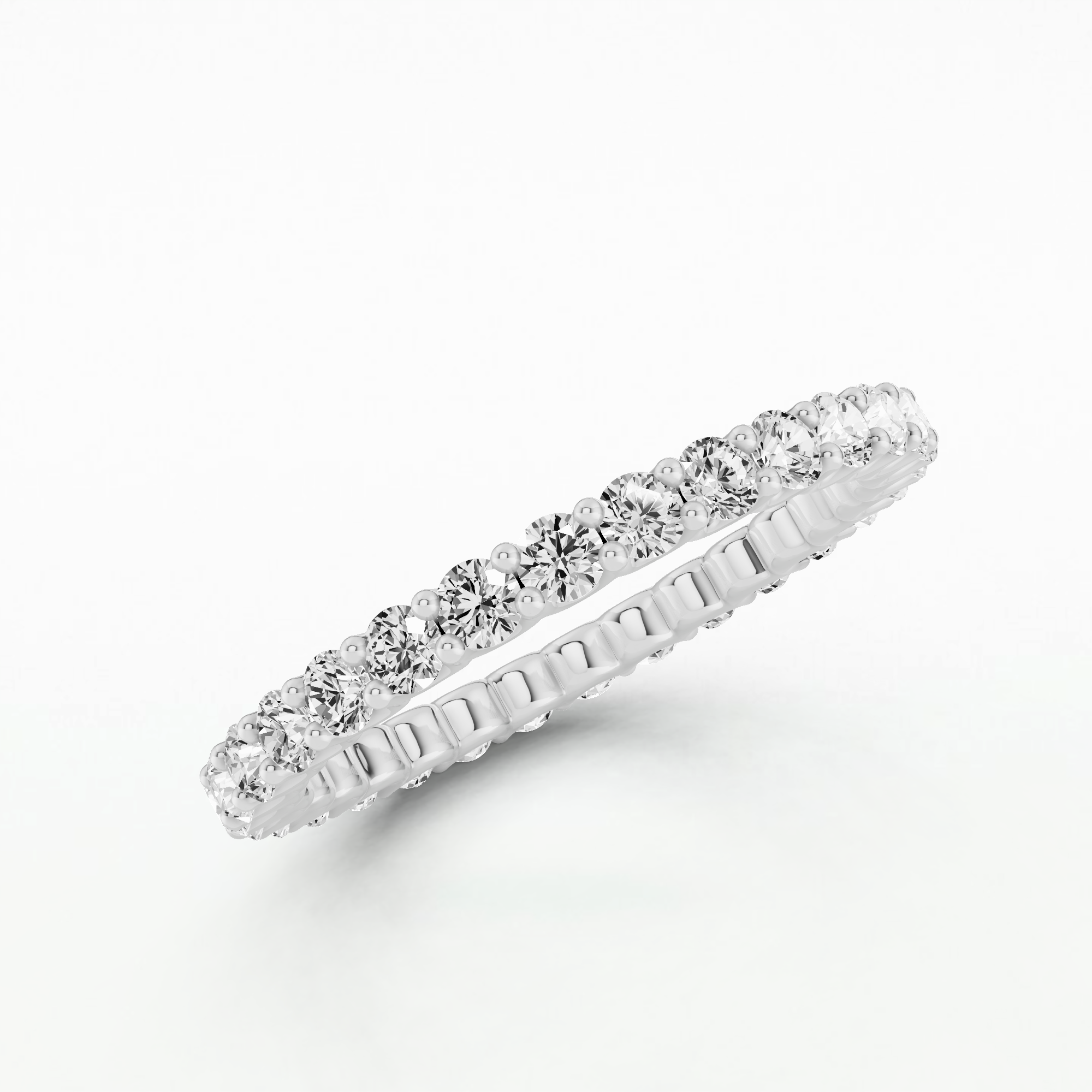 Five Row Lab Grown Diamond Full Eternity Band-Round