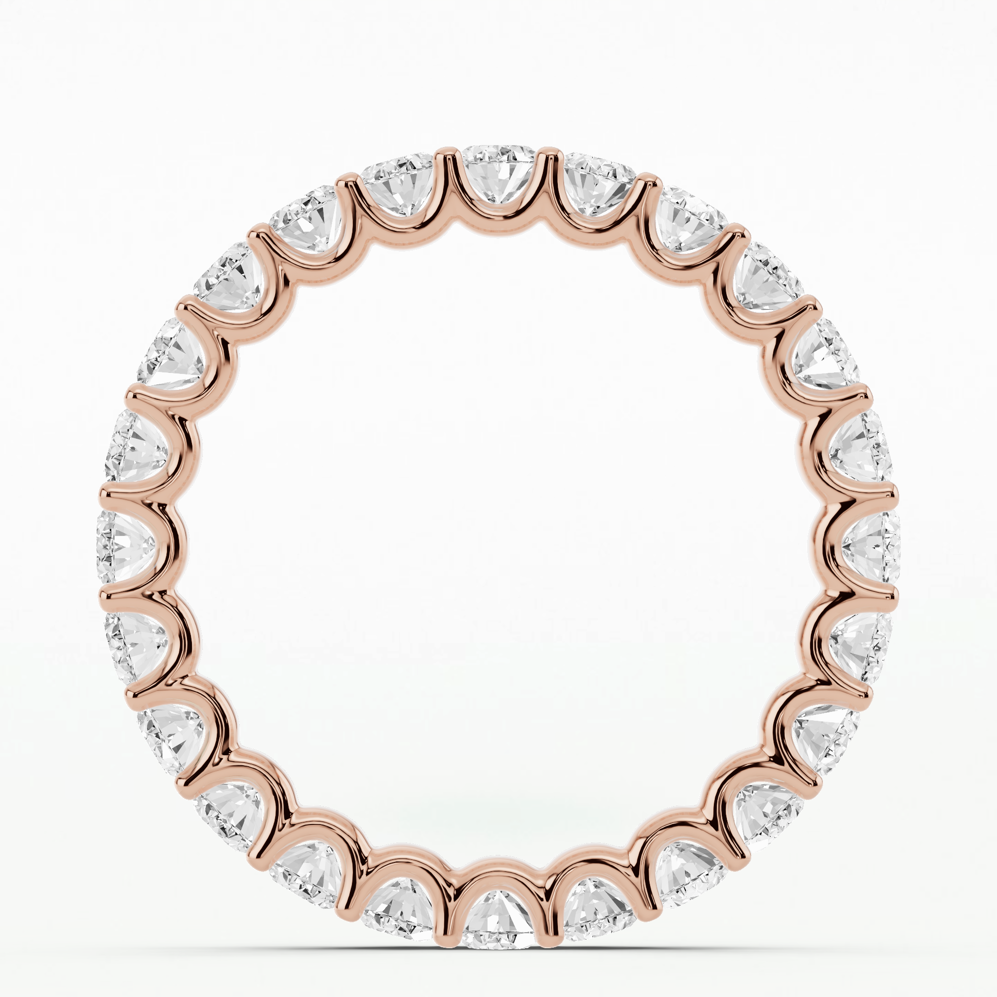 Five Row Lab Grown Diamond Full Eternity Band-Oval