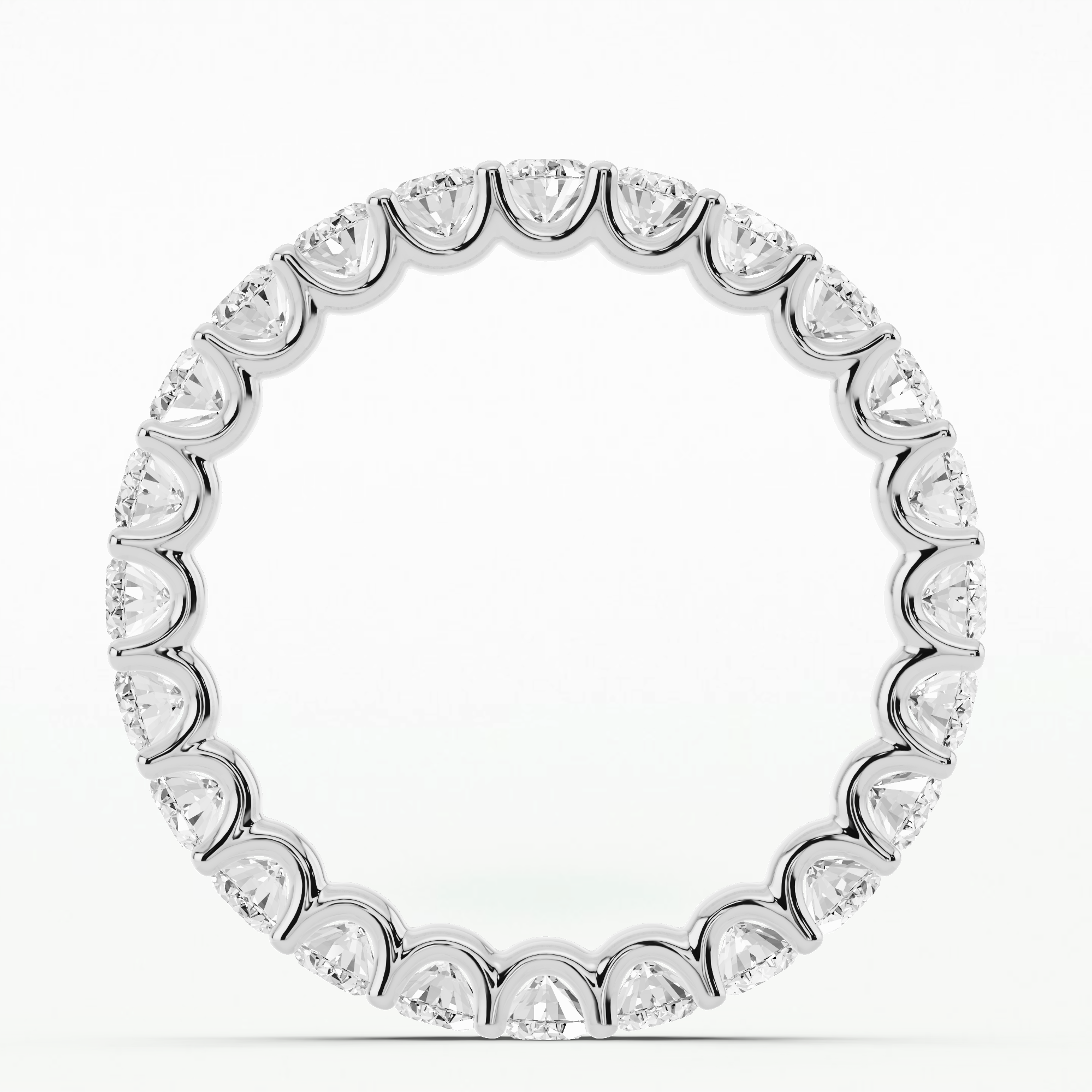 Five Row Lab Grown Diamond Full Eternity Band-Oval