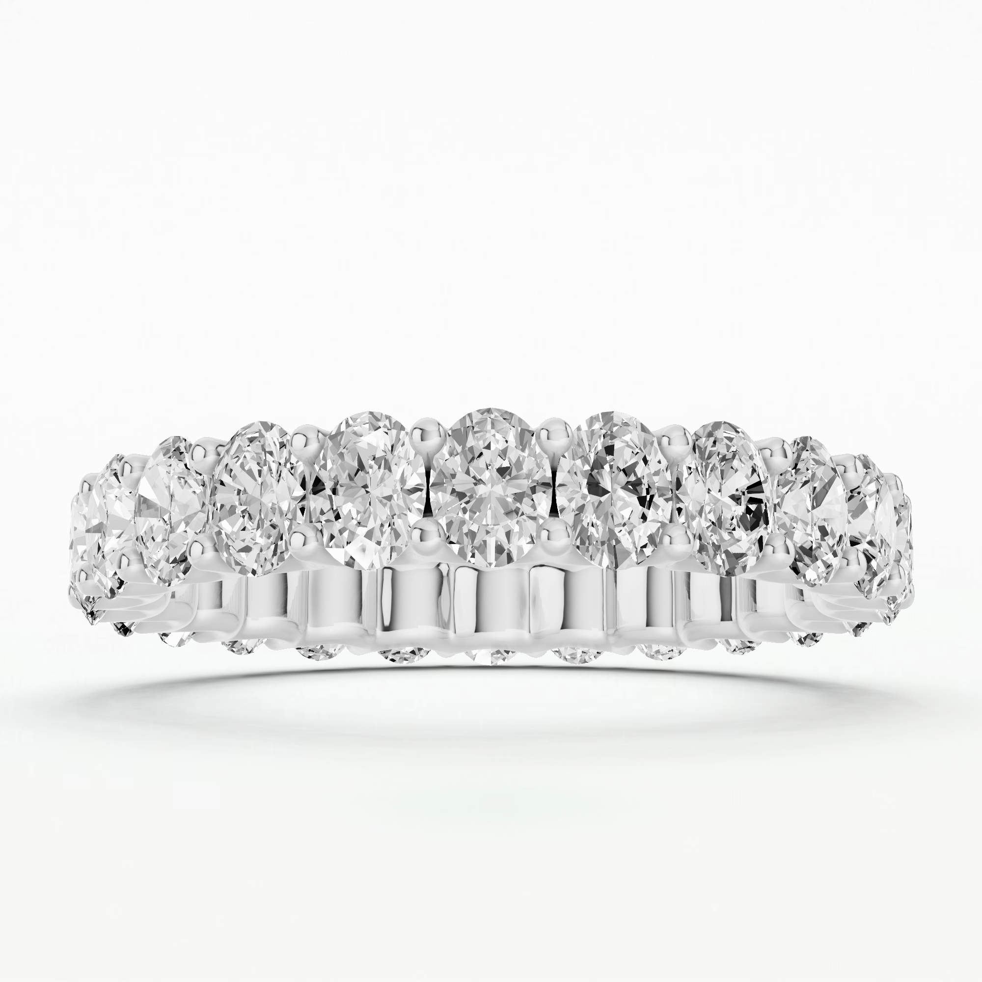 Five Row Lab Grown Diamond Full Eternity Band-Oval