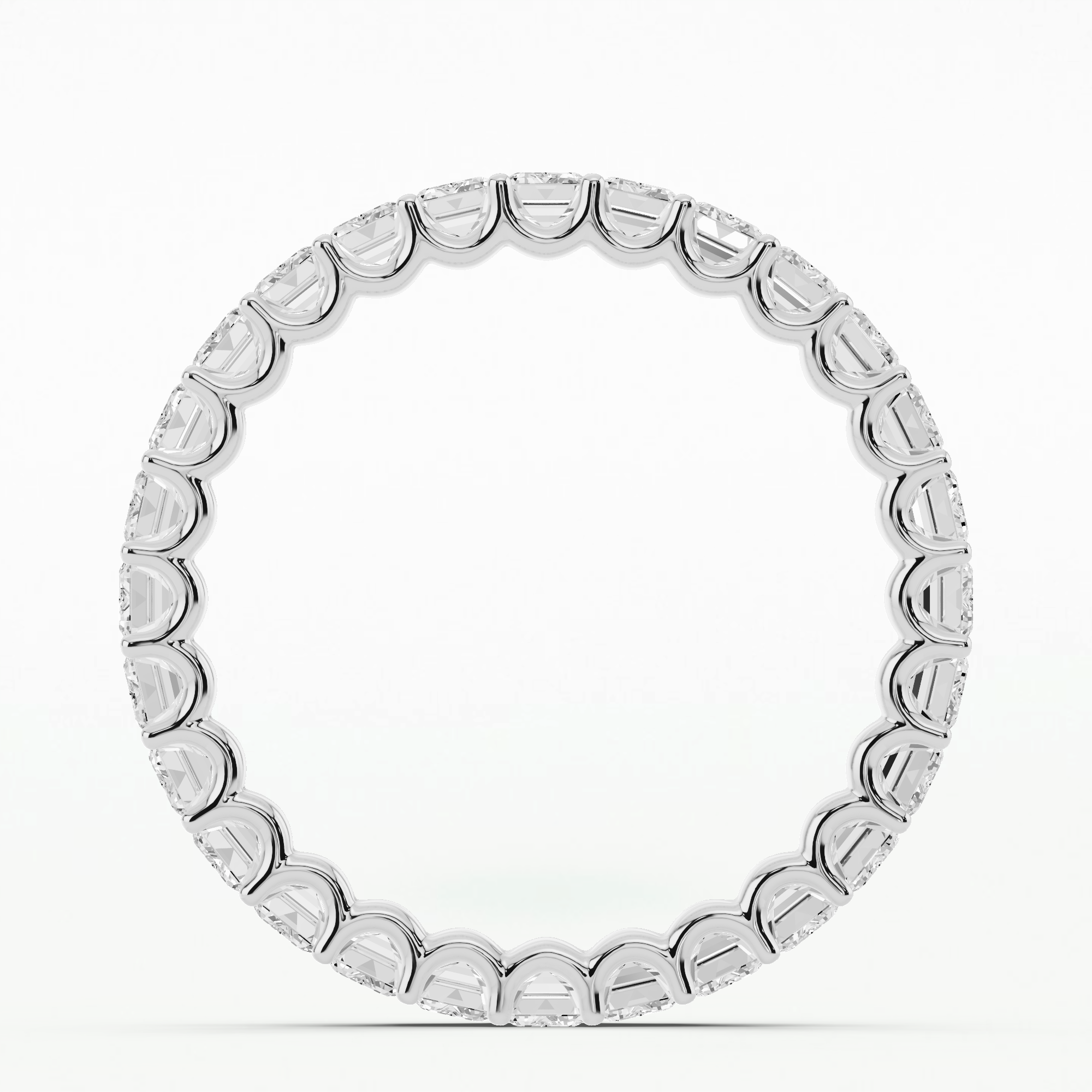 Five Row Lab Grown Diamond Full Eternity Band-Emerald Cut