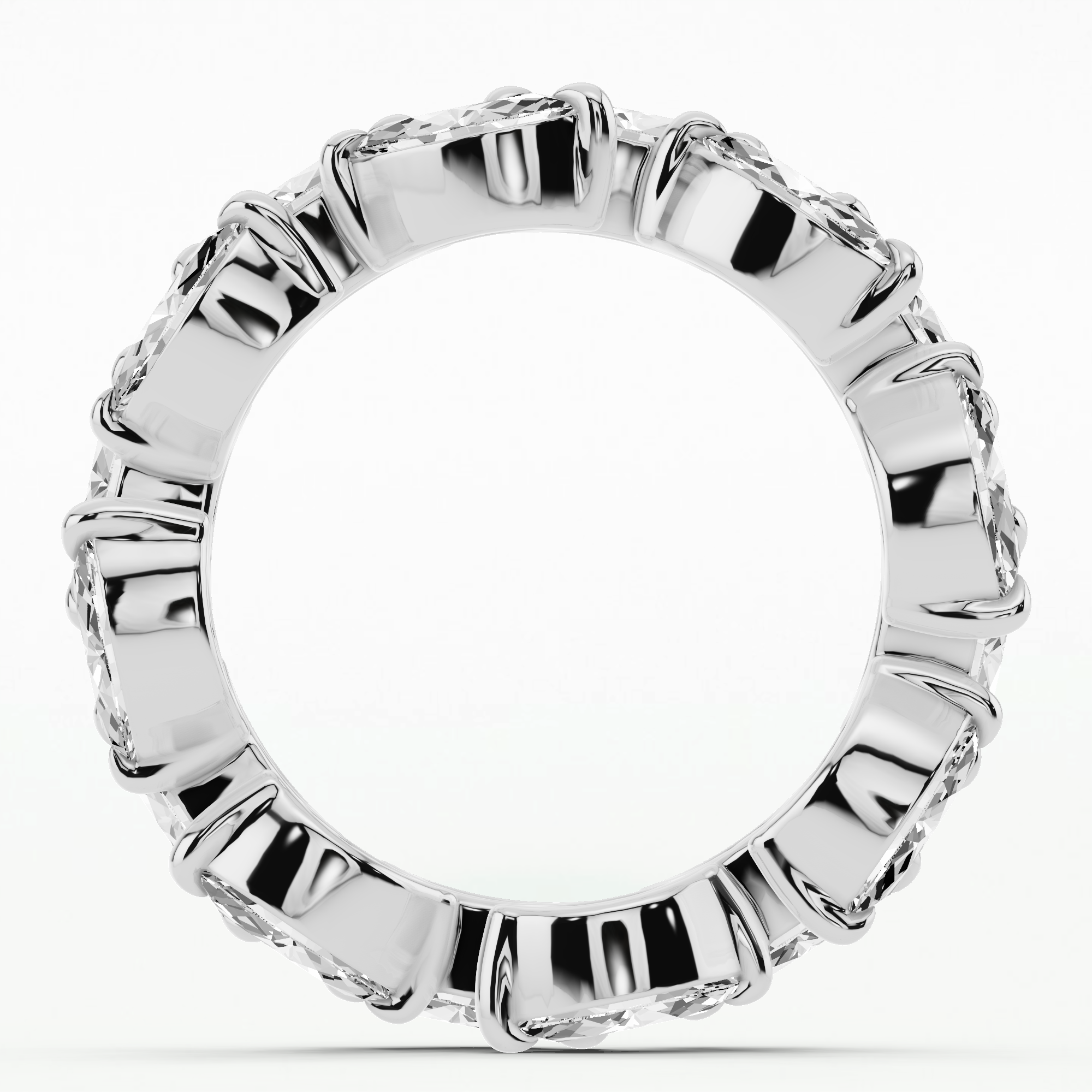 Infinity Glow Full Eternity Diamond Band-Marquise