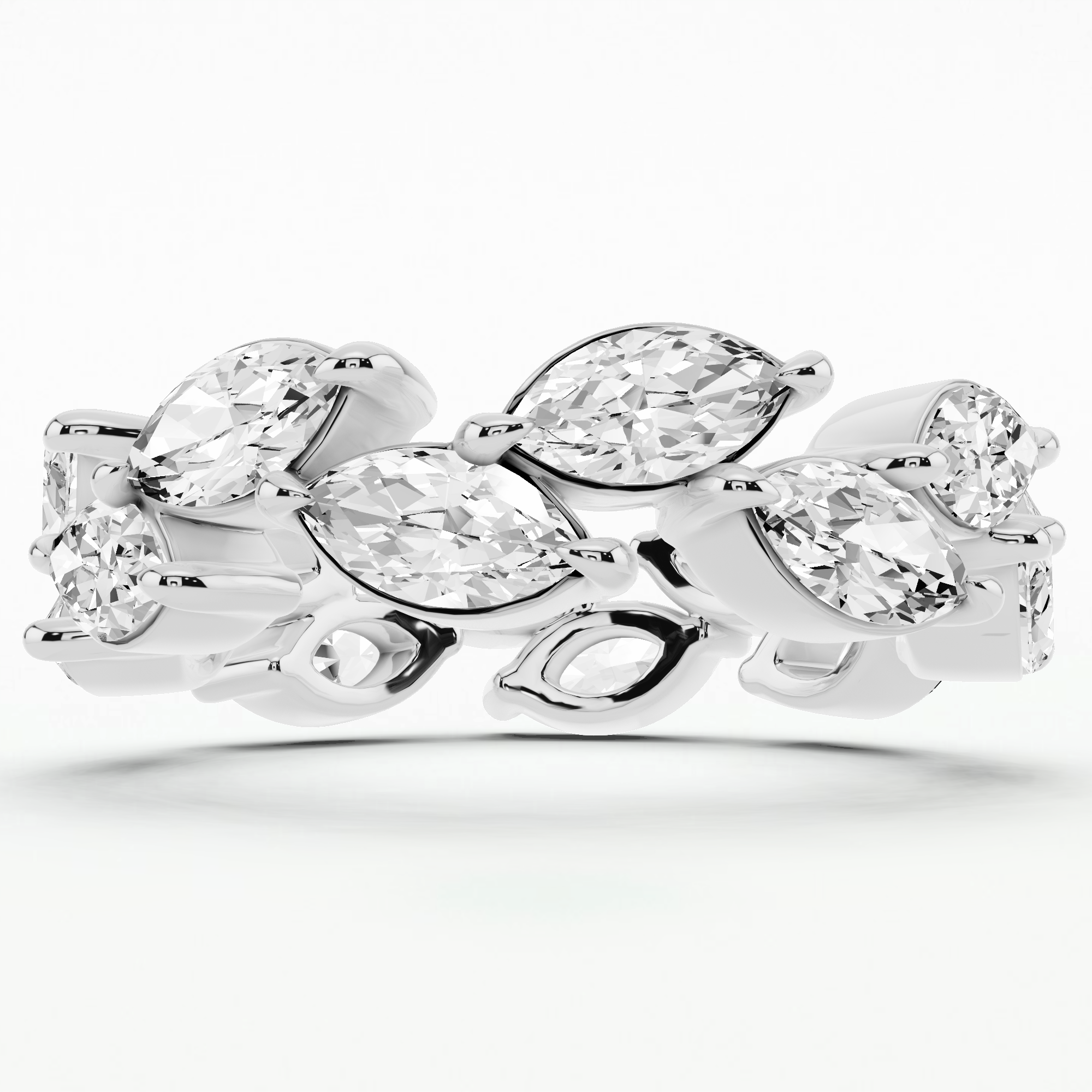 Infinity Glow Full Eternity Diamond Band-Marquise