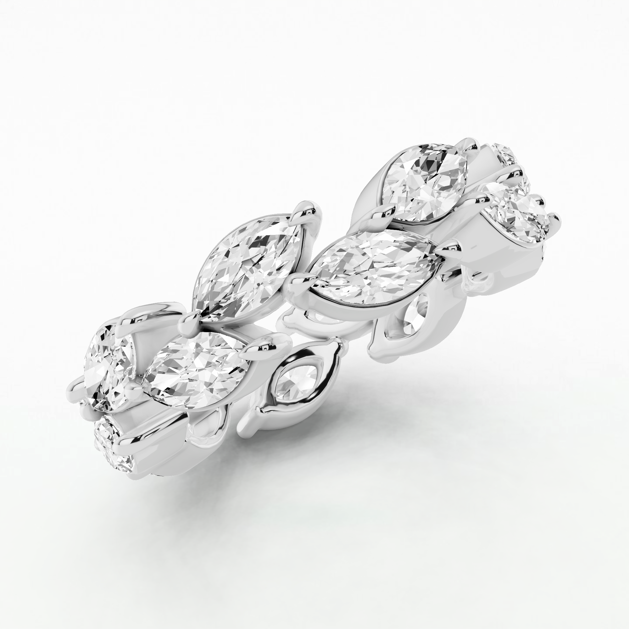 Infinity Glow Full Eternity Diamond Band-Marquise