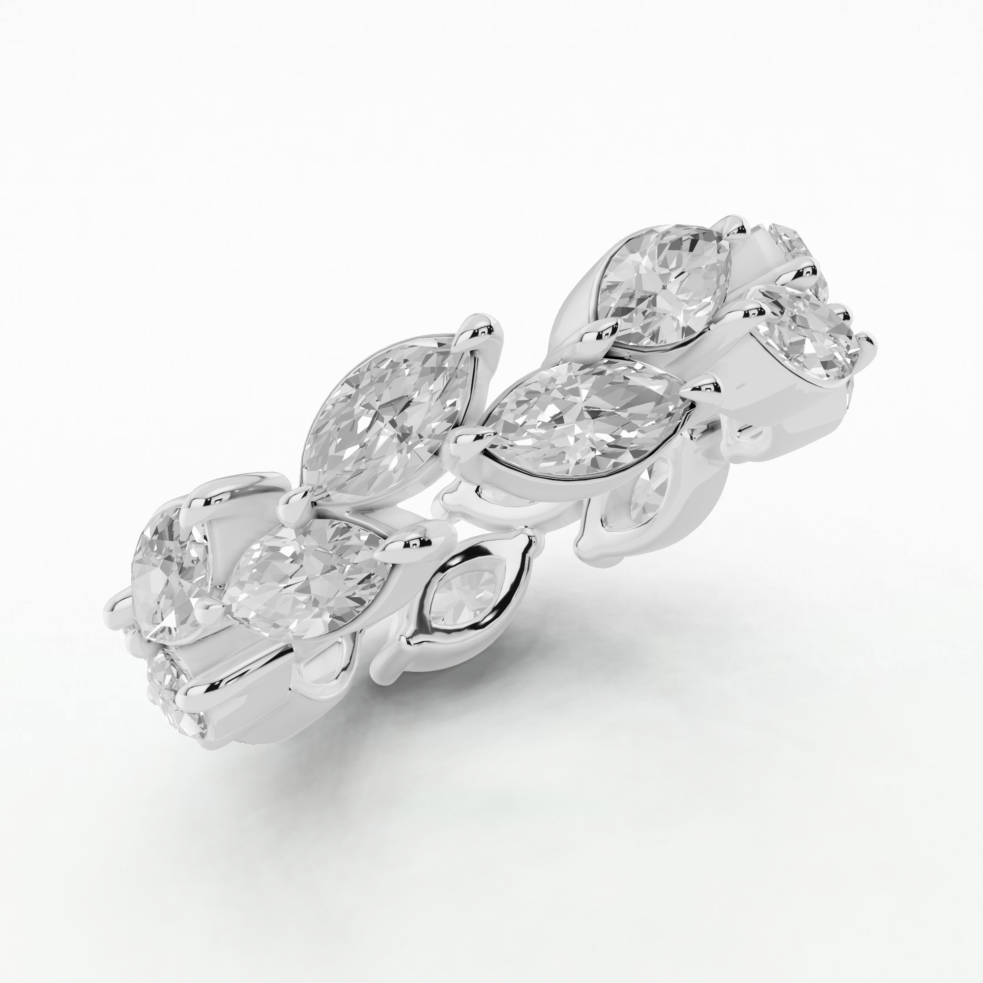 Infinity Glow Full Eternity Diamond Band - Marquise