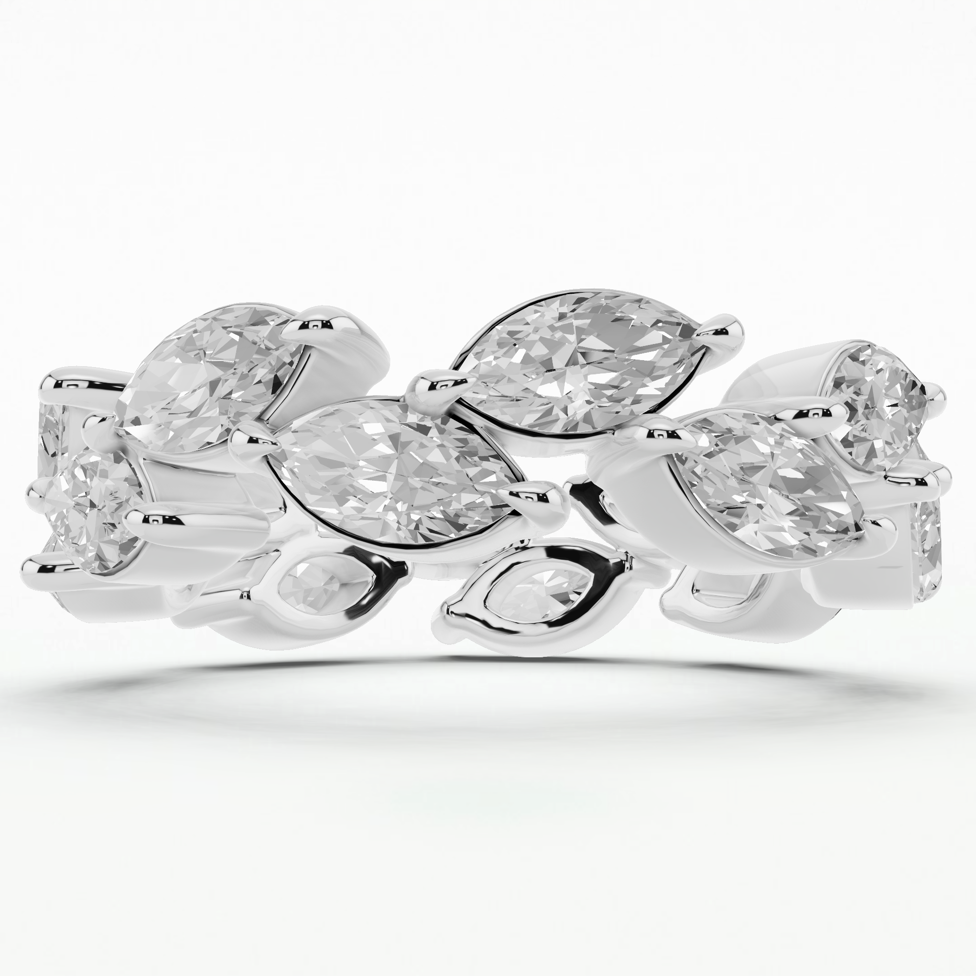 Infinity Glow Full Eternity Diamond Band - Marquise