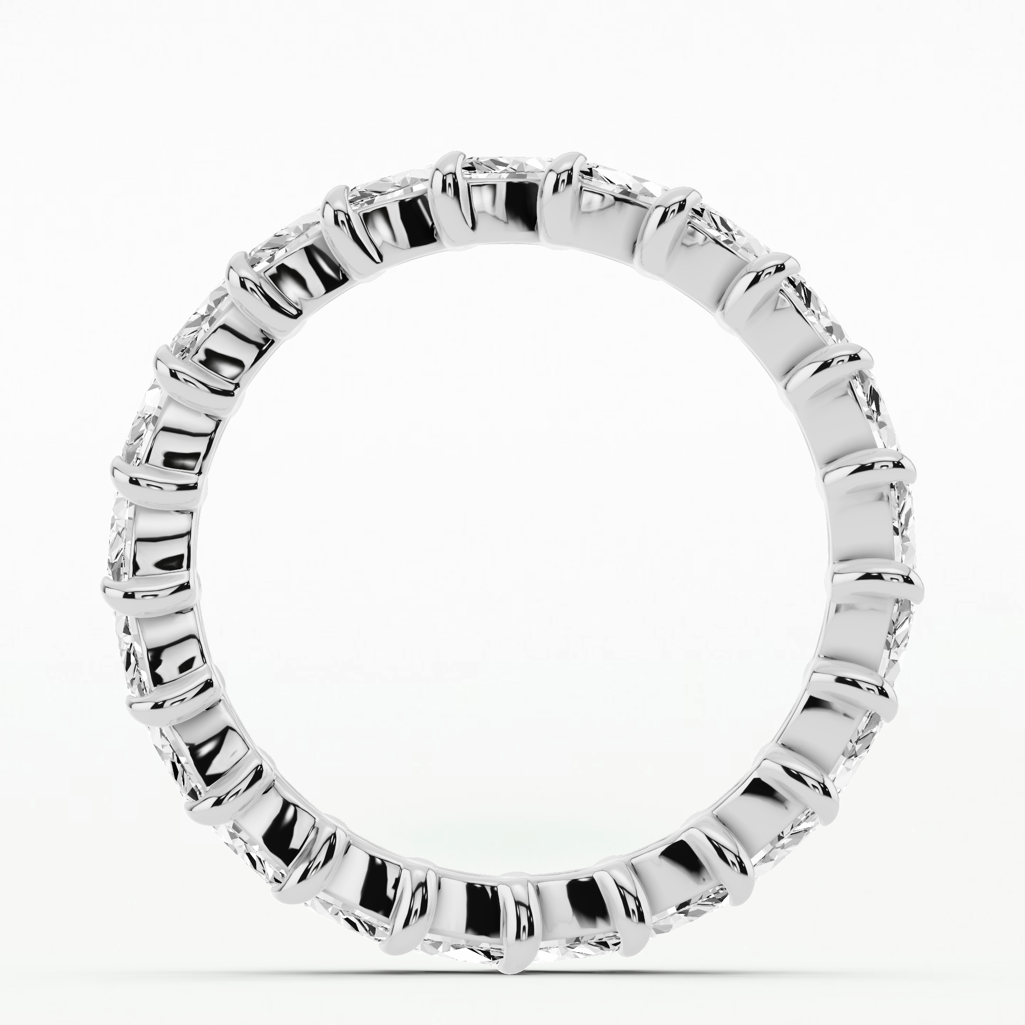 Glimmer Path Full Eternity Diamond Band-Marquise