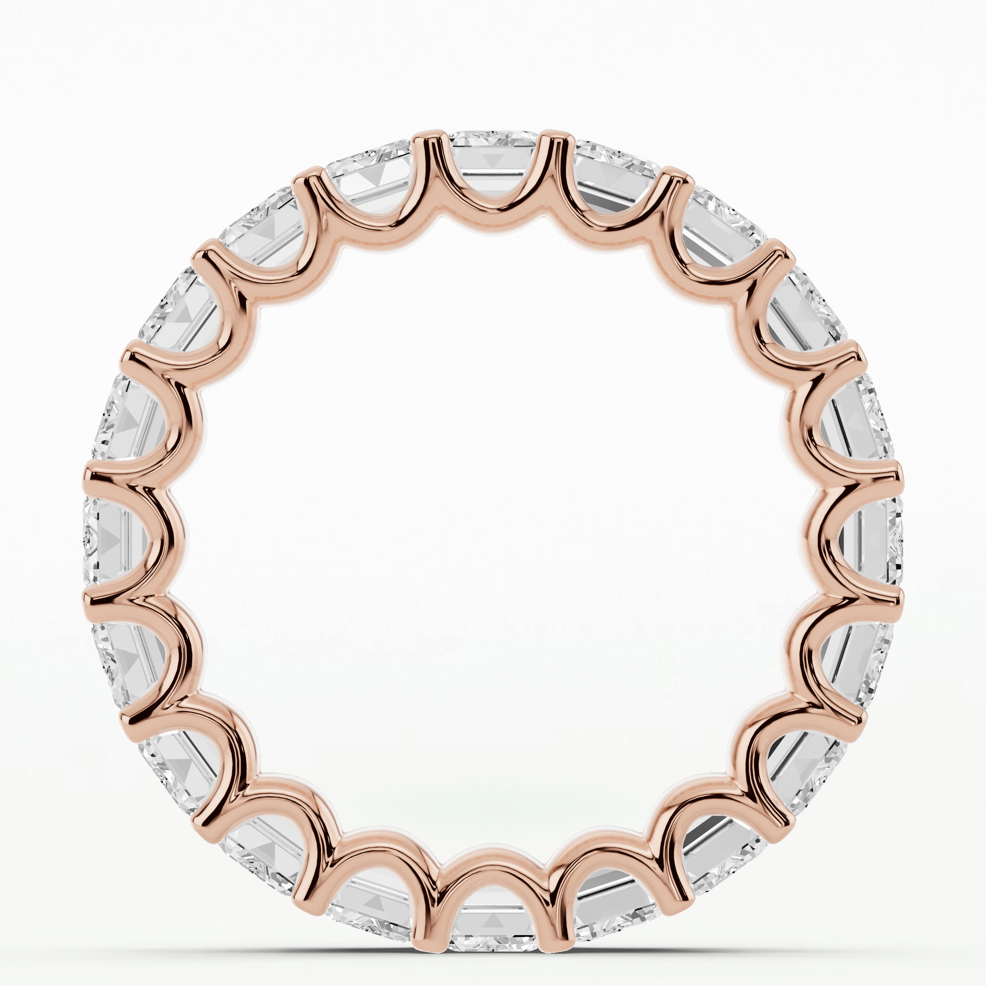 Isabel Lab Grown Diamond Half Eternity Band-Emerald Cut