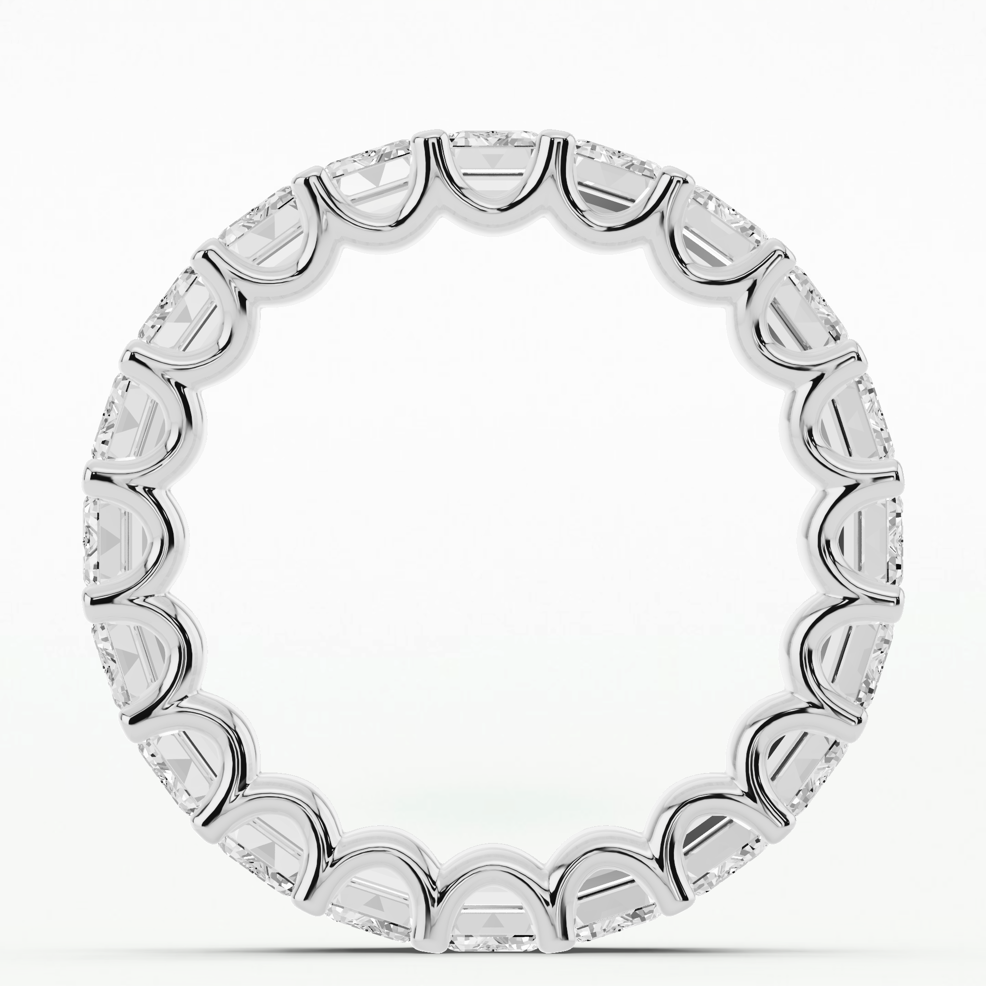 Isabel Lab Grown Diamond Half Eternity Band-Emerald Cut