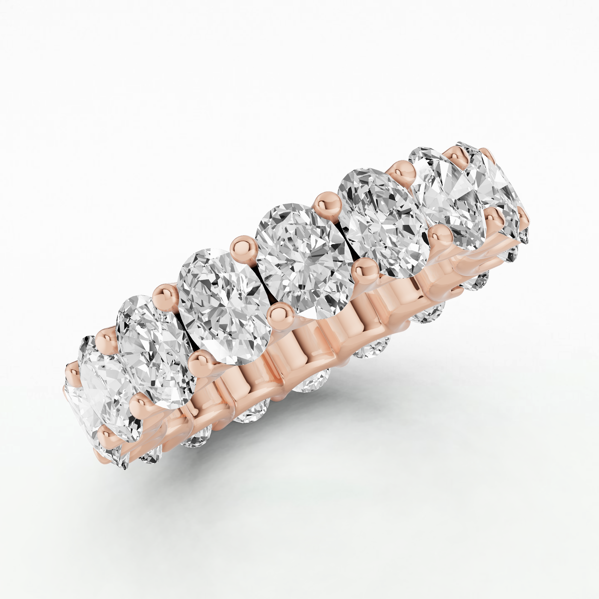 Isabel Lab Grown Diamond Half Eternity Band-Oval