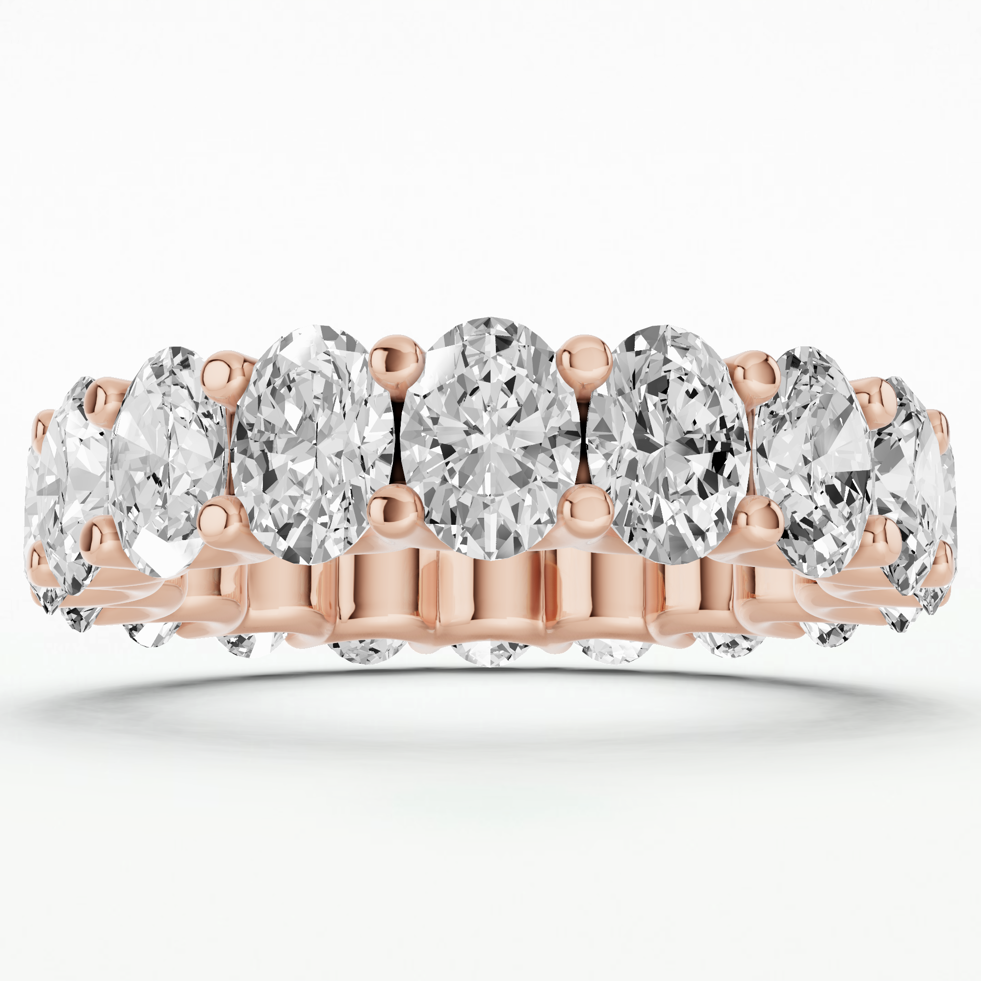 Isabel Lab Grown Diamond Half Eternity Band-Oval