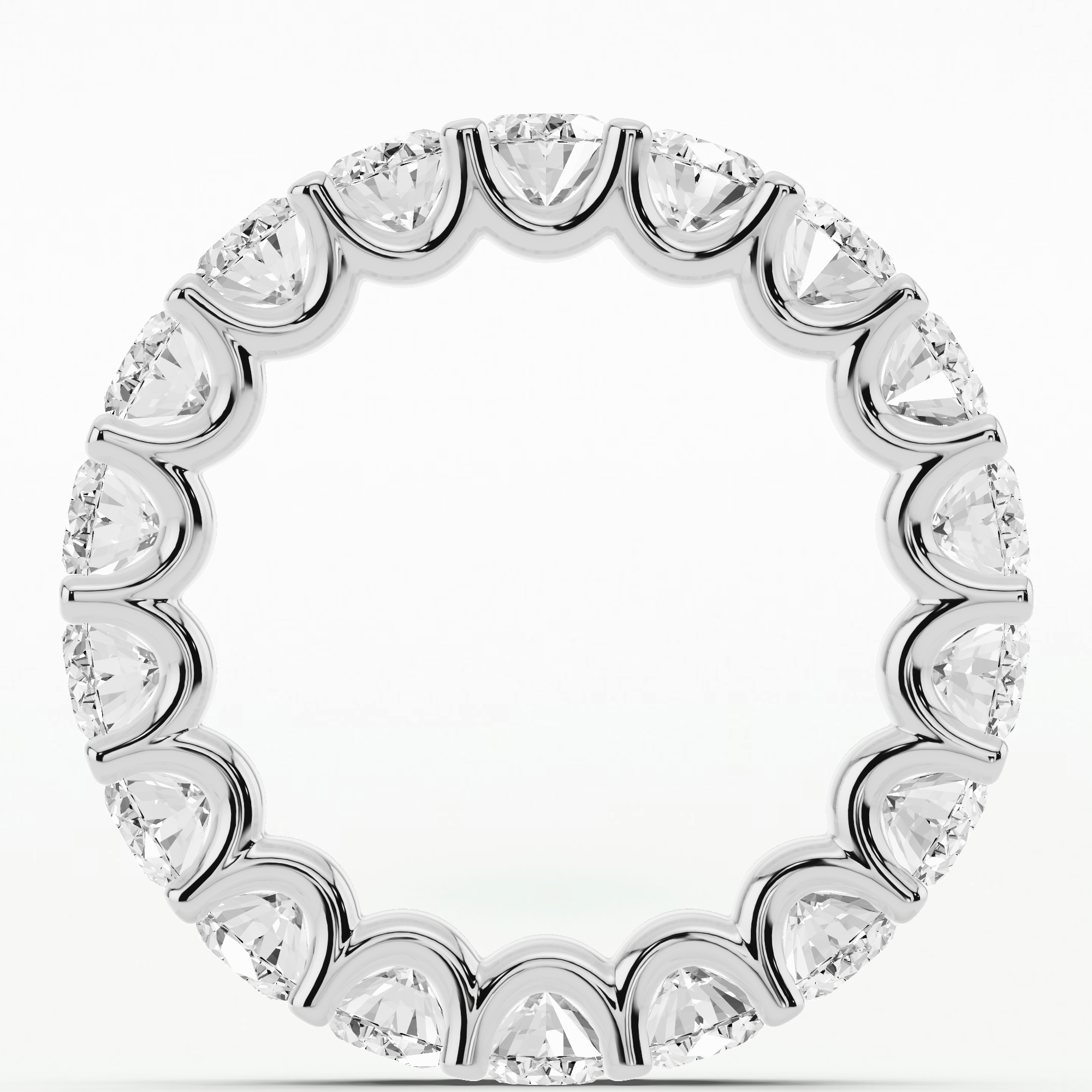 Isabel Lab Grown Diamond Half Eternity Band-Oval