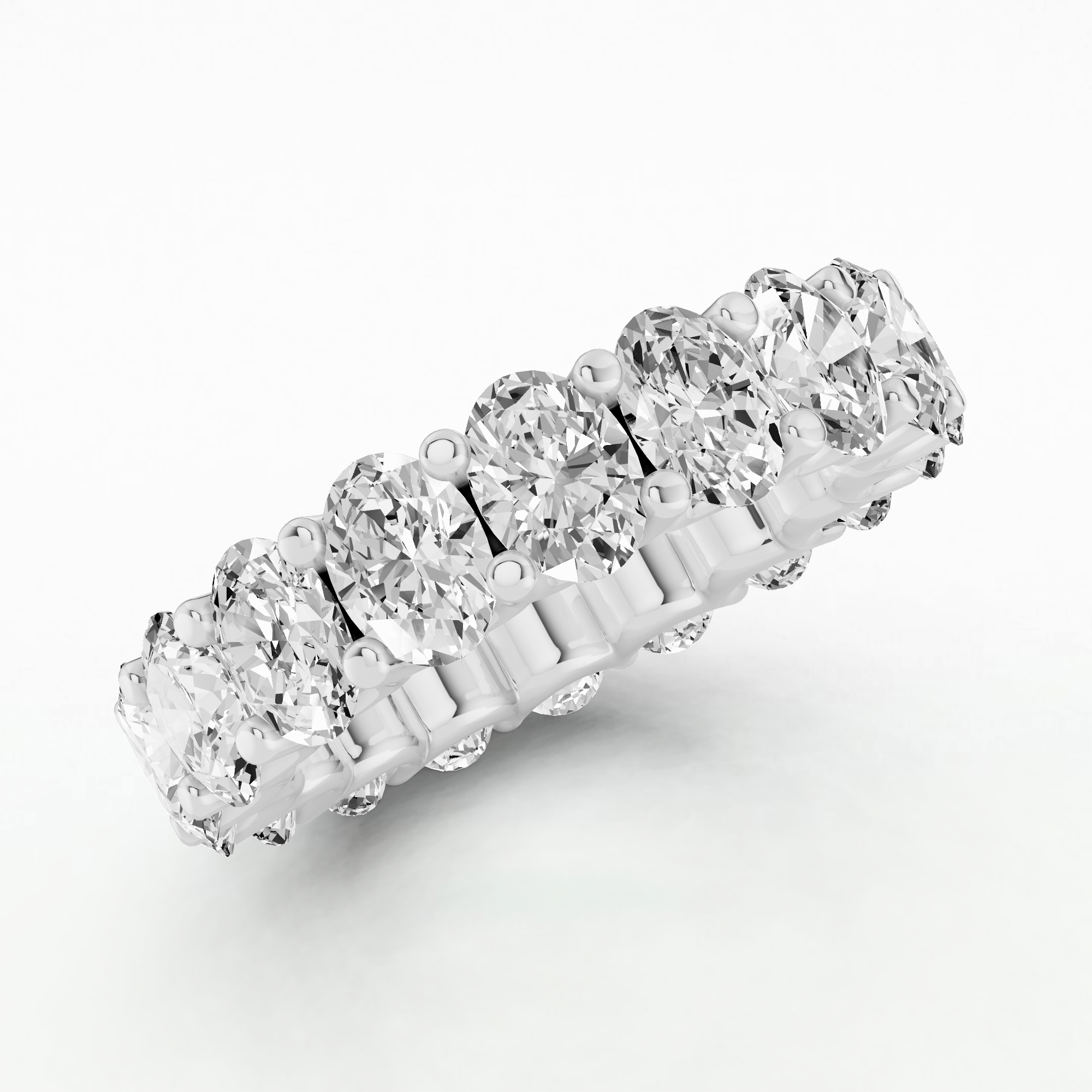 Isabel Lab Grown Diamond Half Eternity Band-Oval