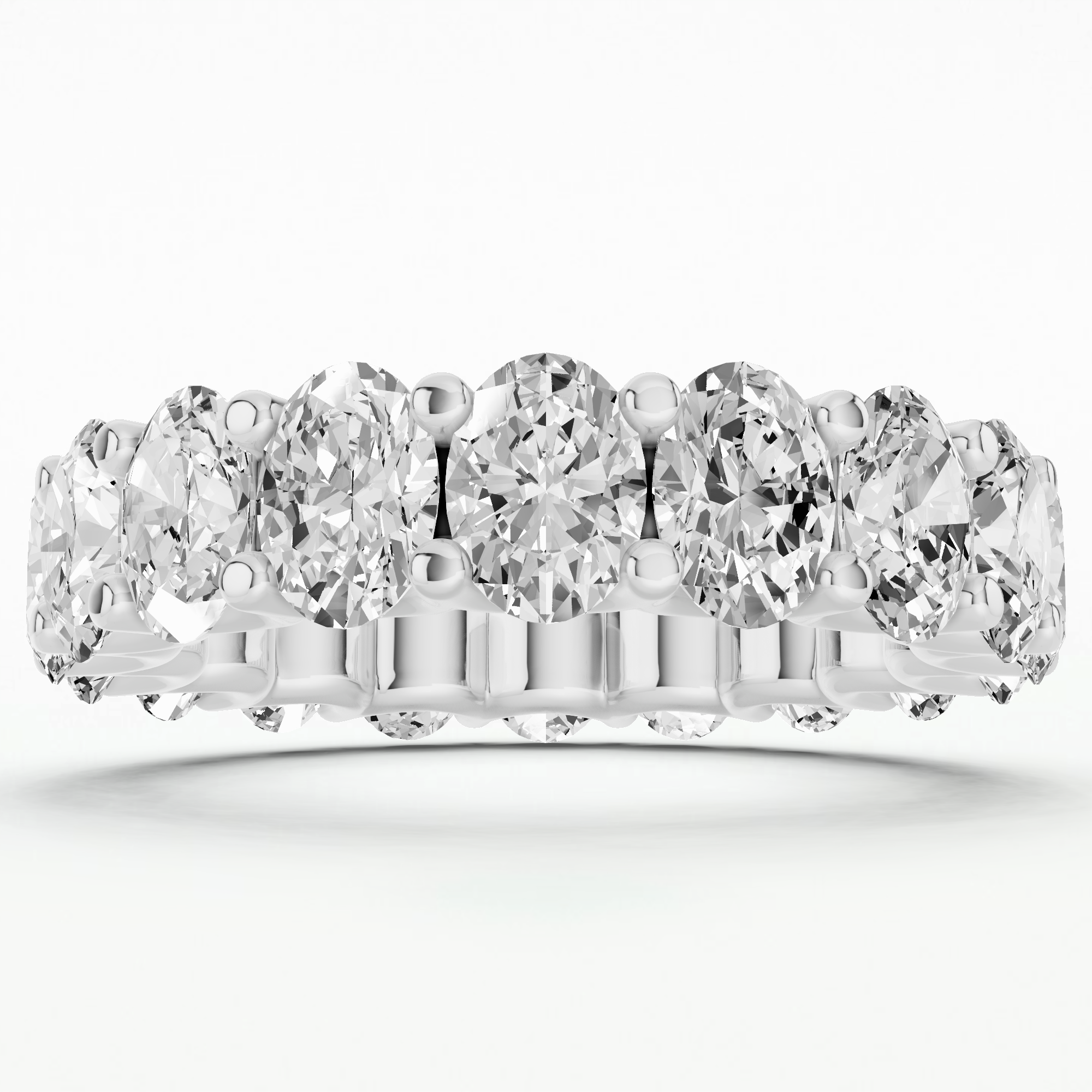 Isabel Lab Grown Diamond Half Eternity Band-Oval
