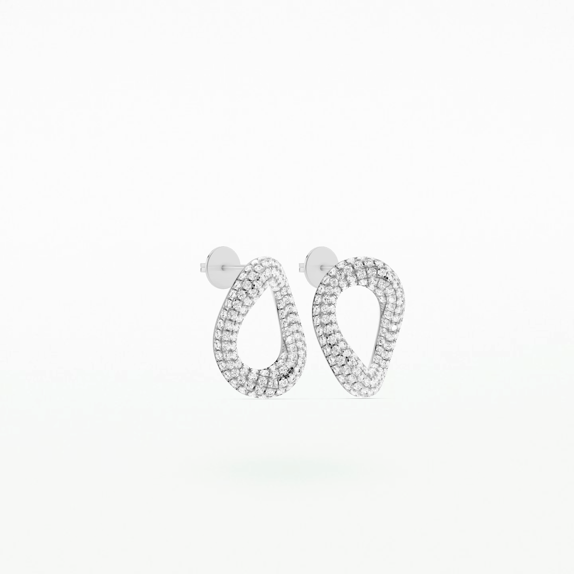 Maryam Ghorban Electra Paisley Oval Earrings -Round