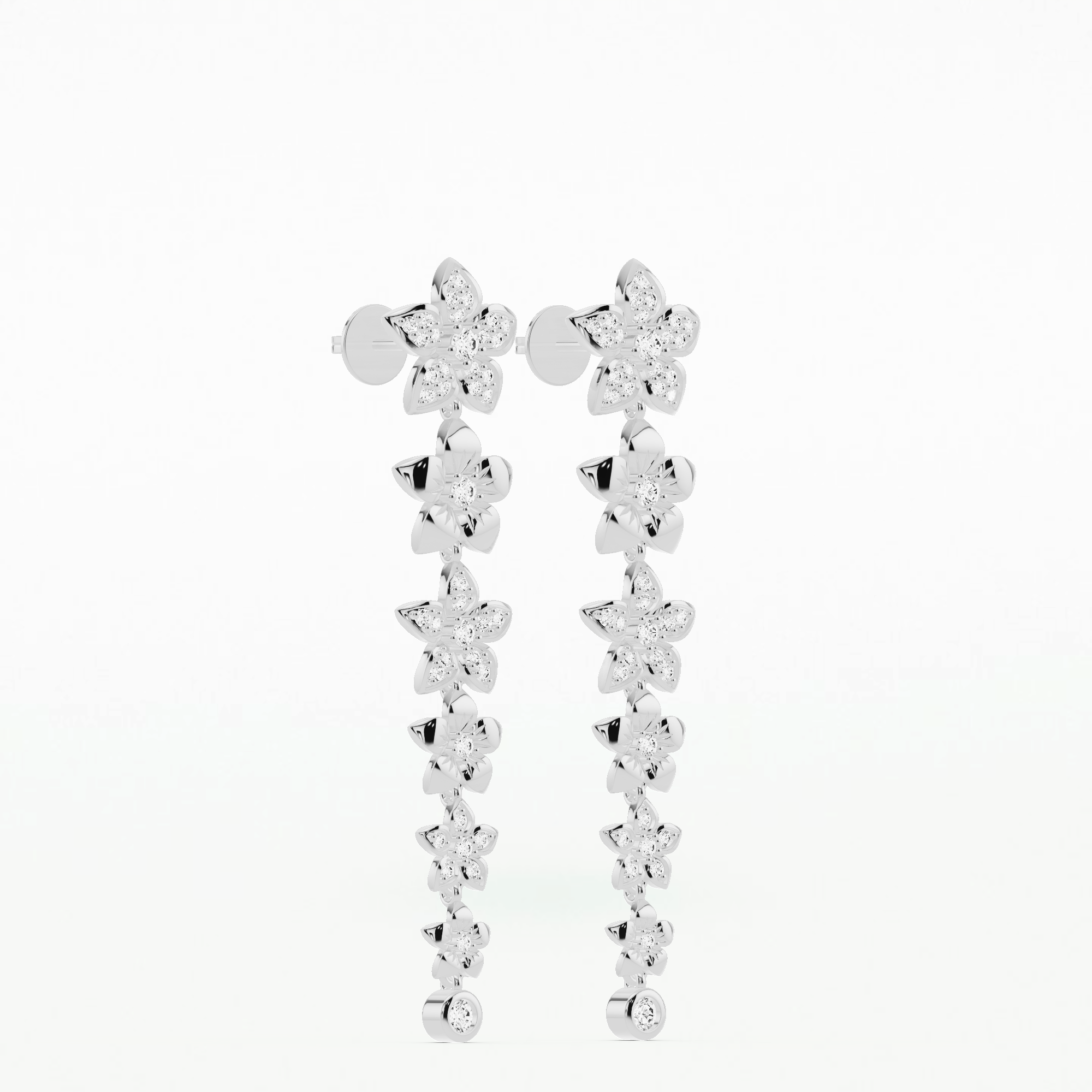 Forget-Me-Not Dangler Earrings-Round