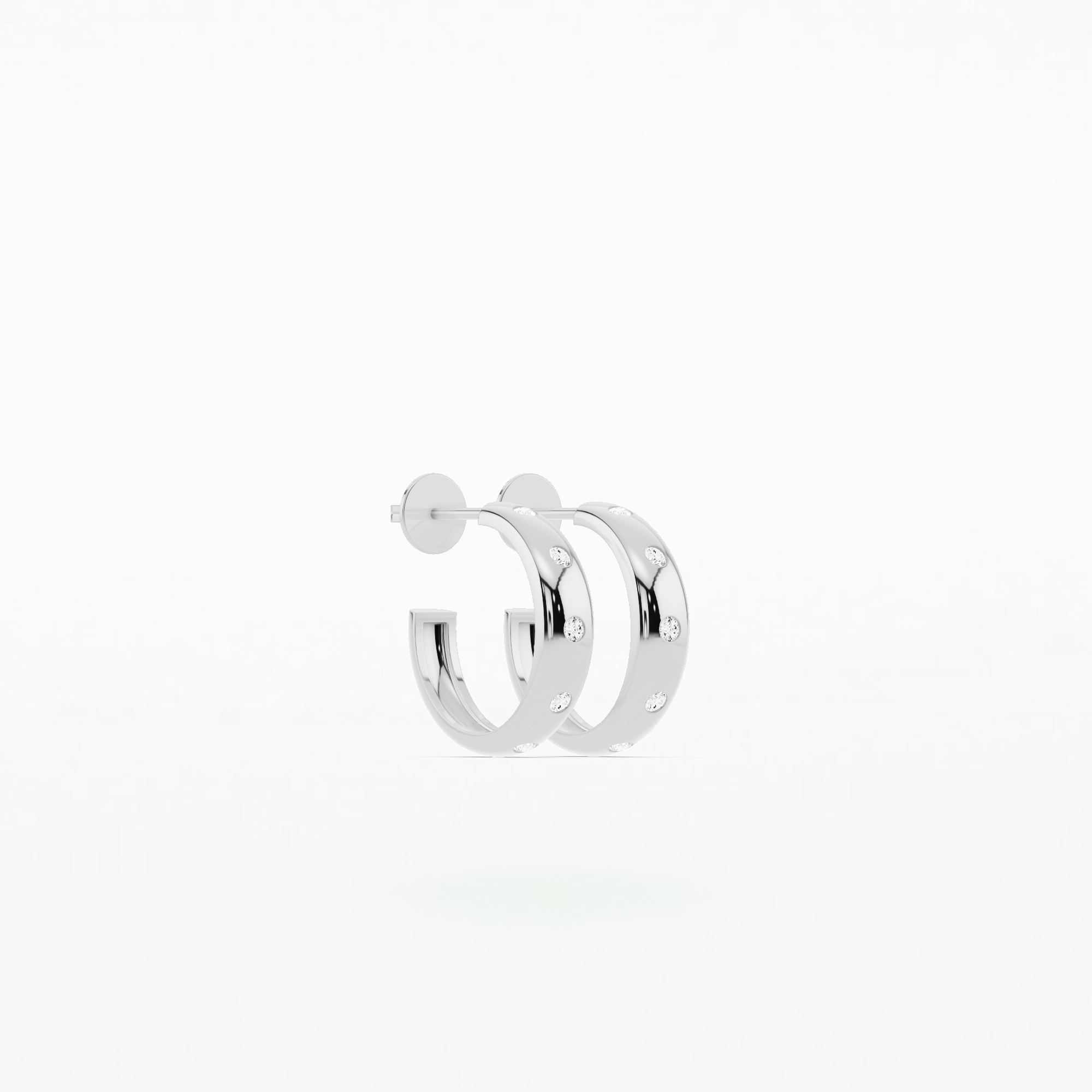 Nova Flush Set Fashion Earrings-Round