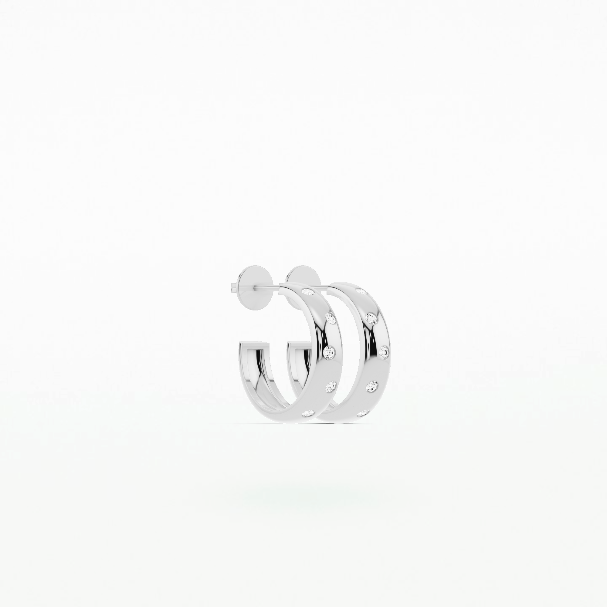 Elana Flush Set Fashion Earrings-Round