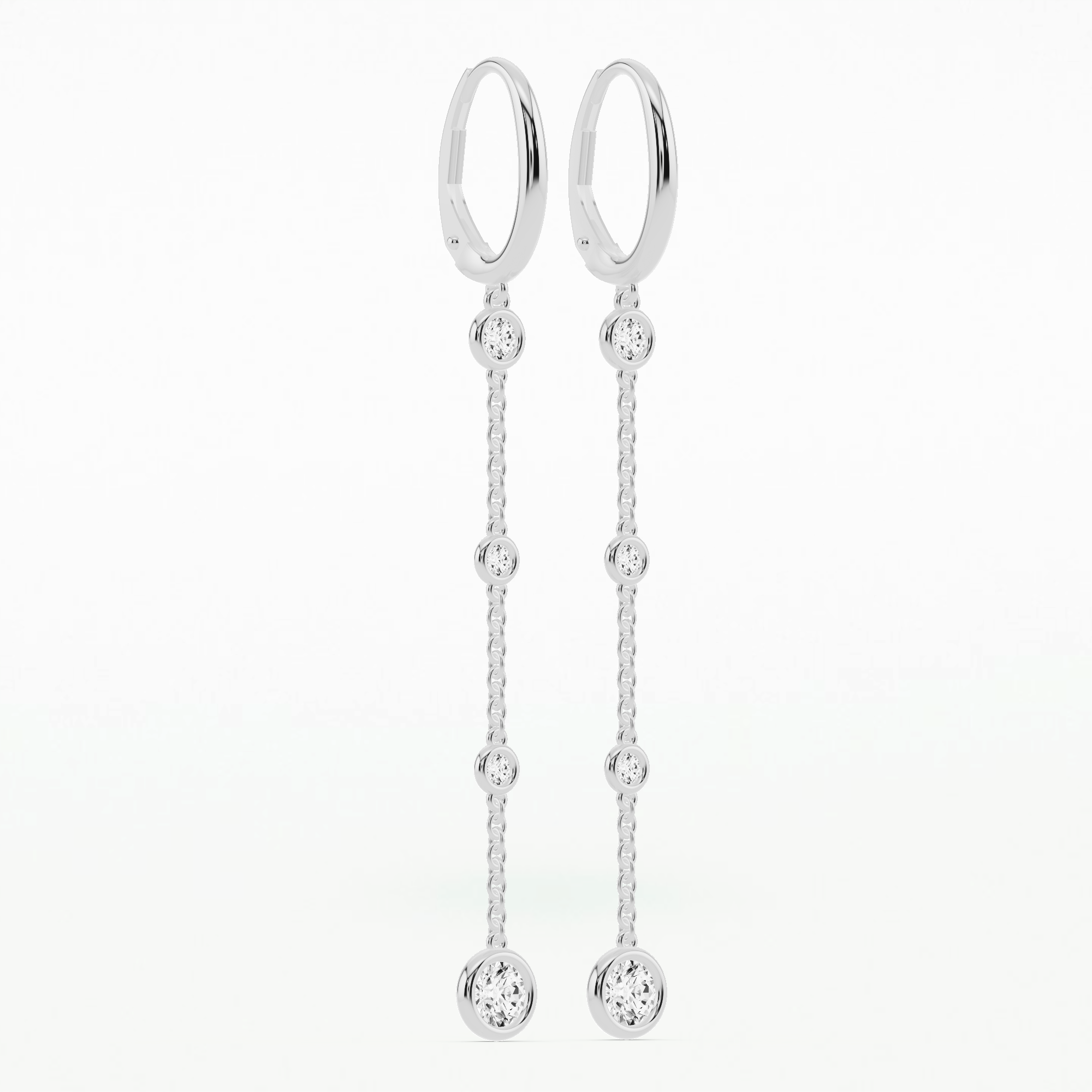 Dew Drops Geometric Fashion Earrings-Round