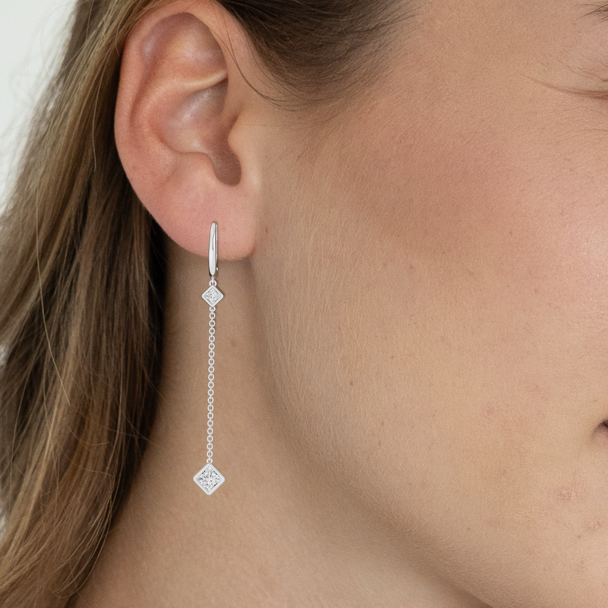 Dew Drops Quadrilateral Fashion Earrings-Princess