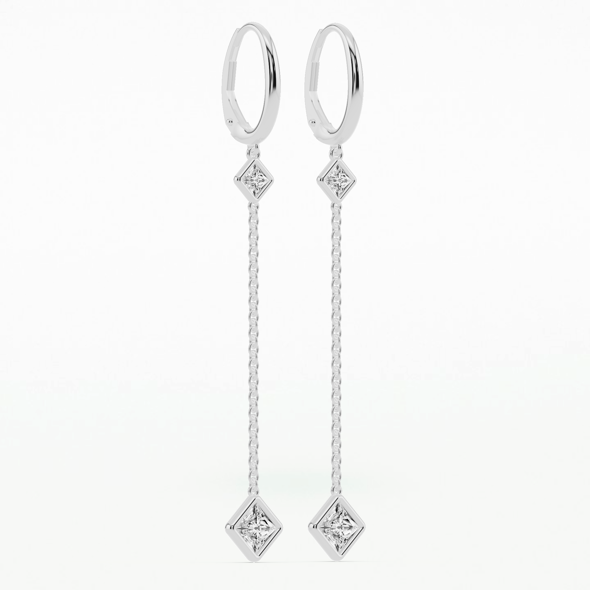 Dew Drops Quadrilateral Fashion Earrings-Princess