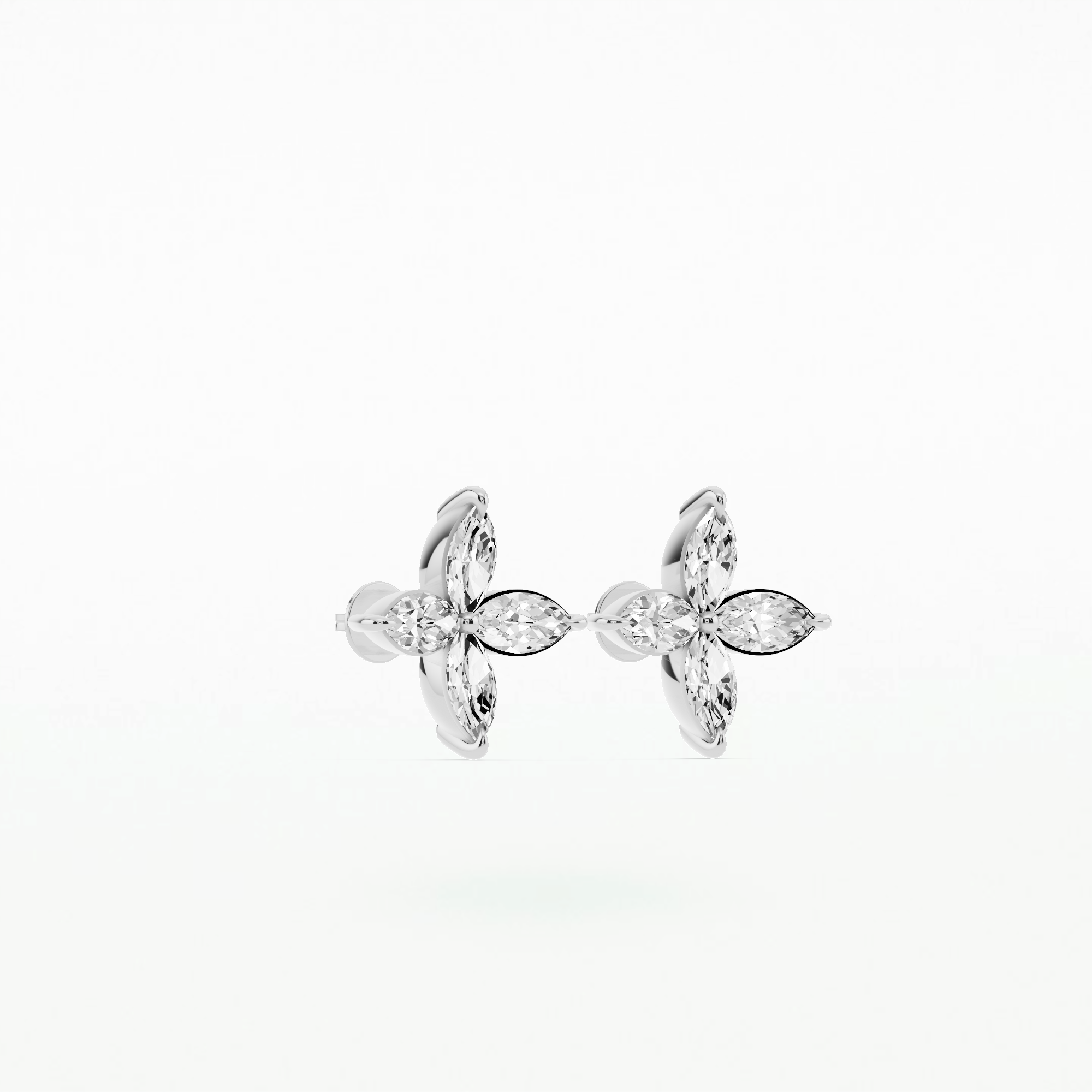 Petal Curve Studs - Marquise