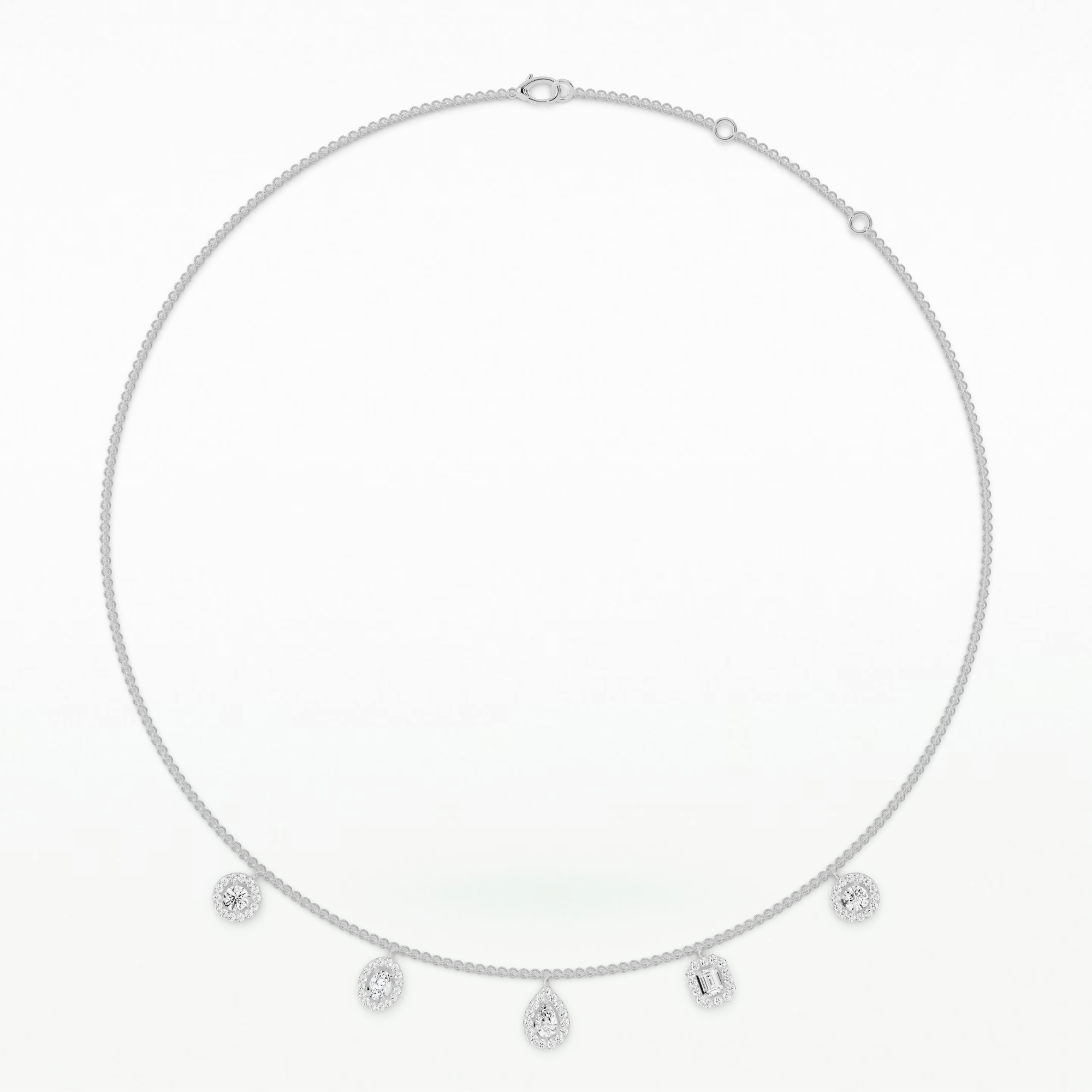 Dew Drops Dalhlia Necklace-Multi Stone