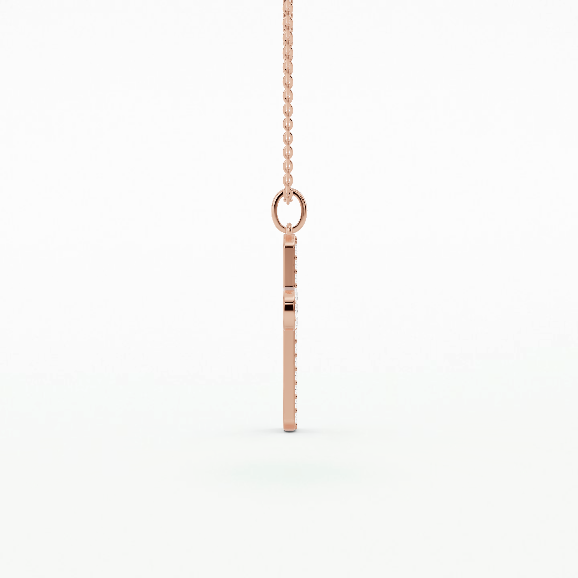 Pave Cross Pendant-Round