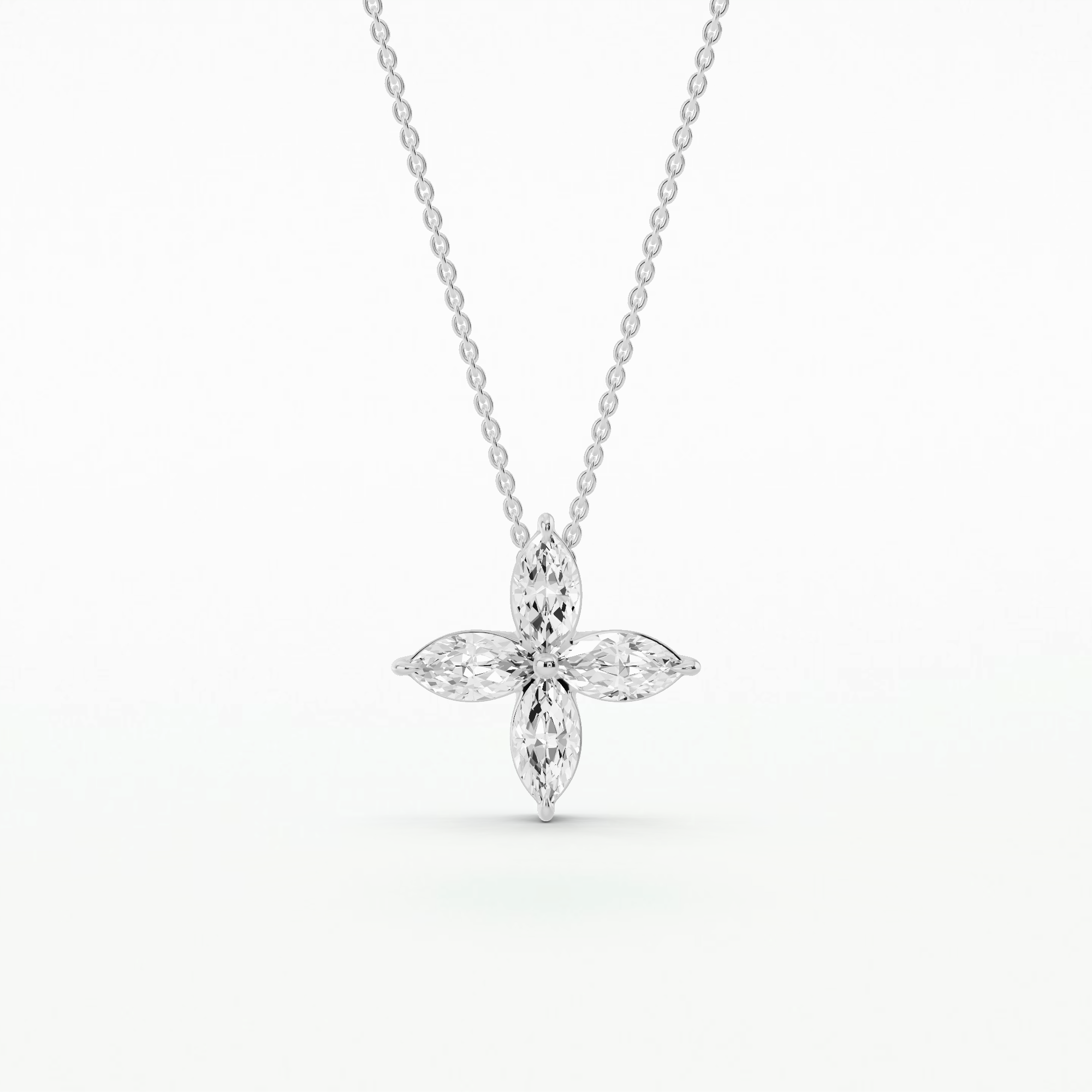 Nova Bloom Diamond Fashion Pendant-Marquise