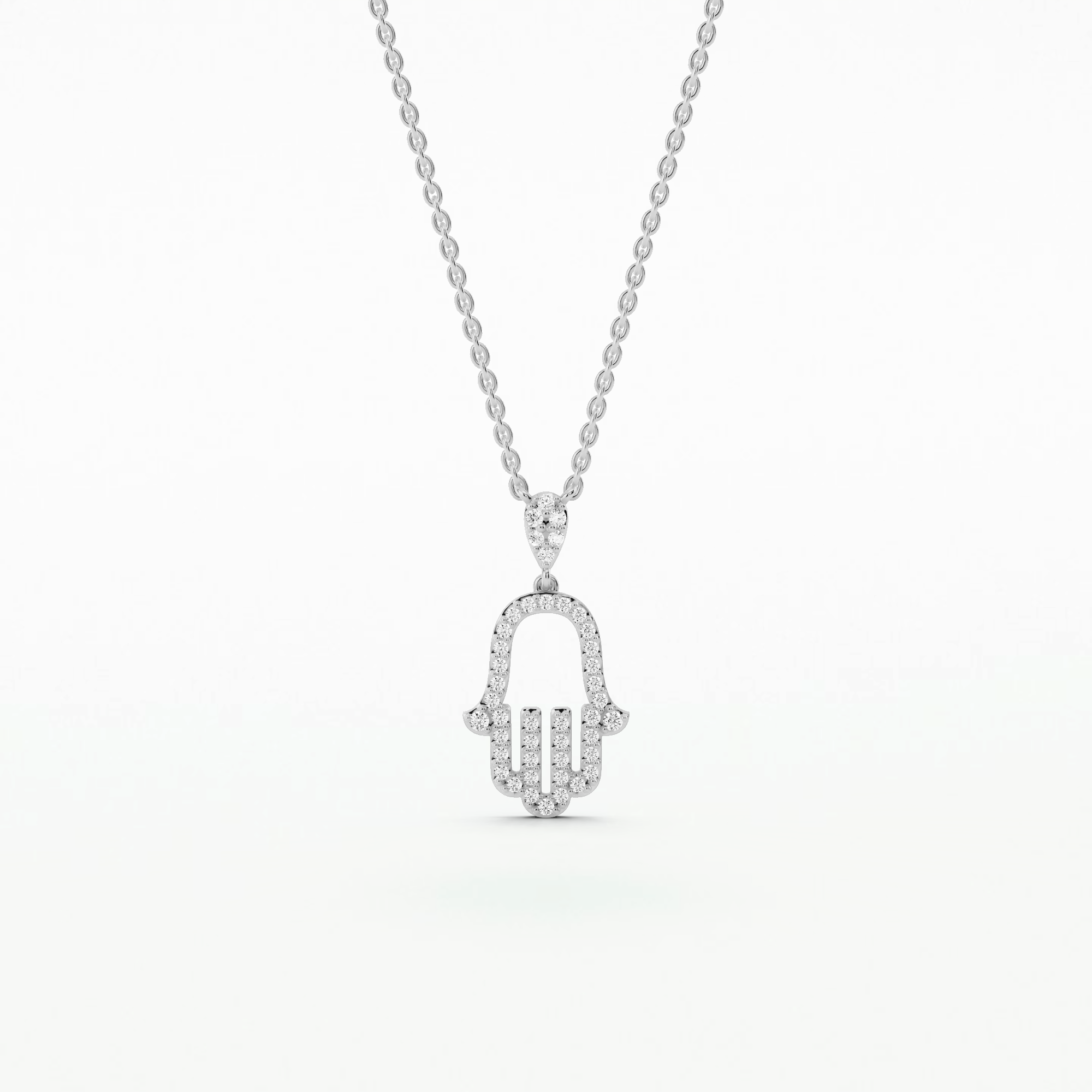 Blessed Hand Hamsa Pendant-Round