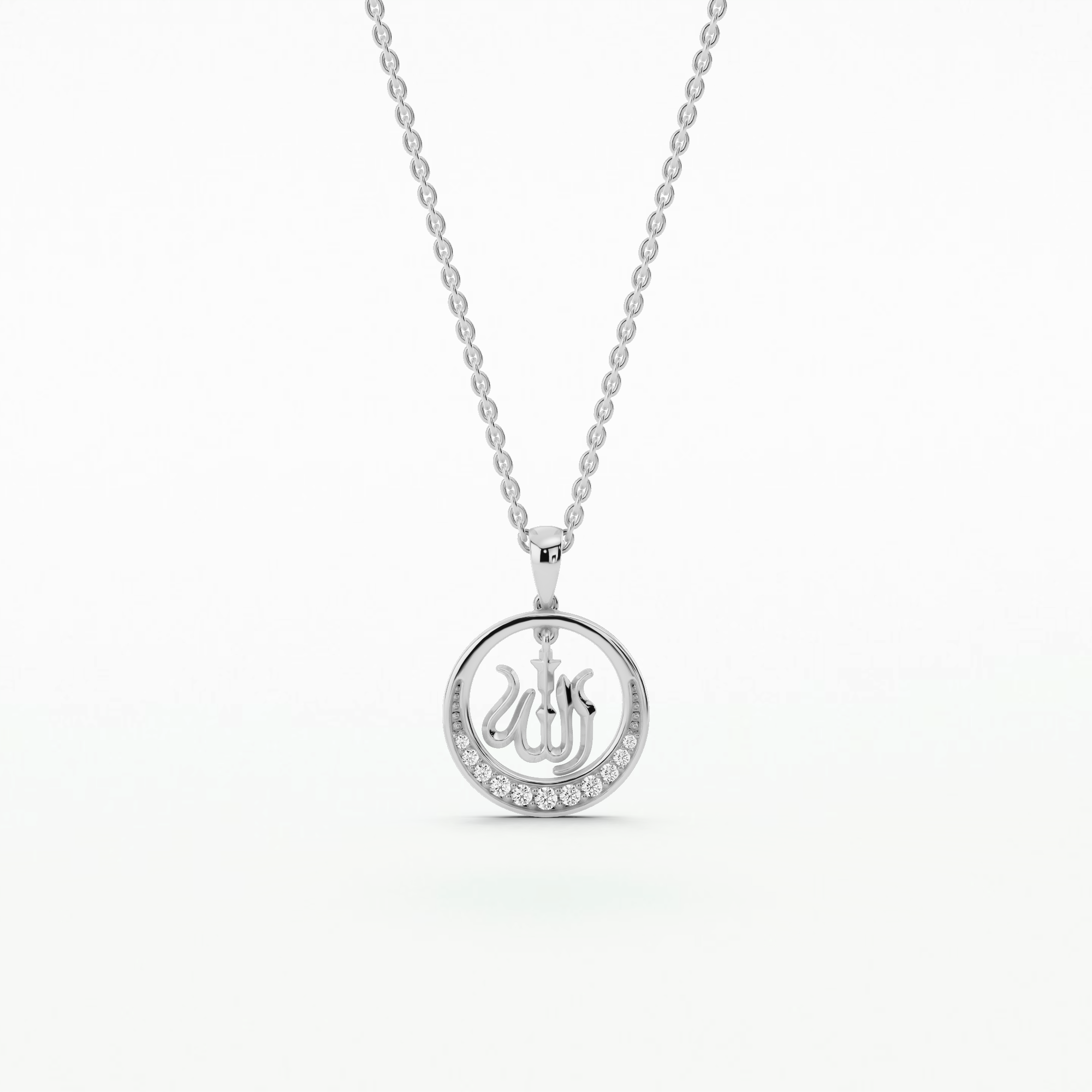 Circle of Faith Allah Pendant-Round