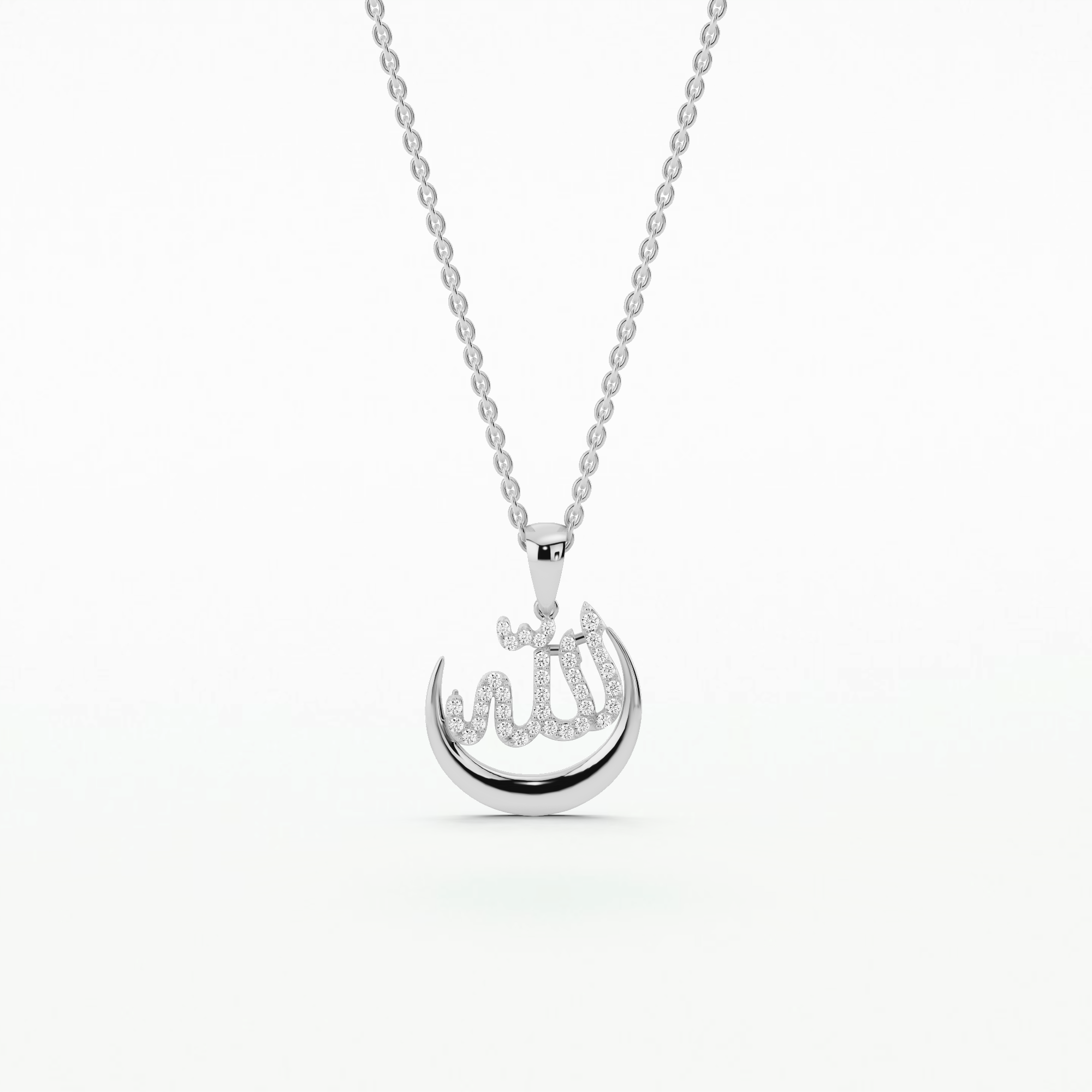 Crescent Allah Pendant-Round