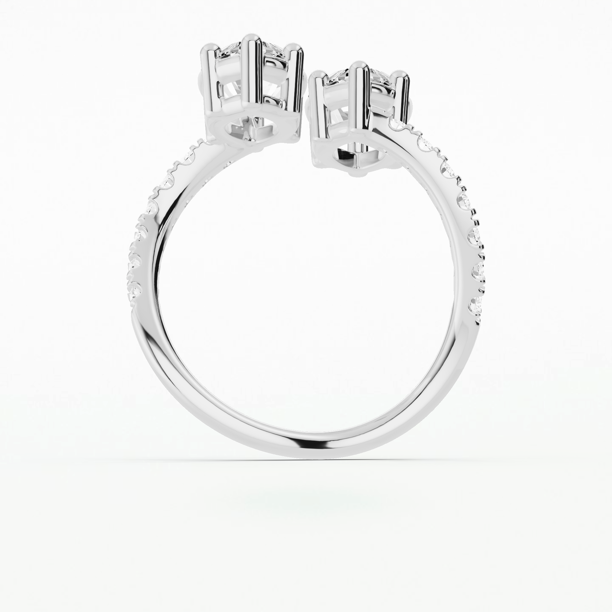 Studded Detour Ring-Marquise