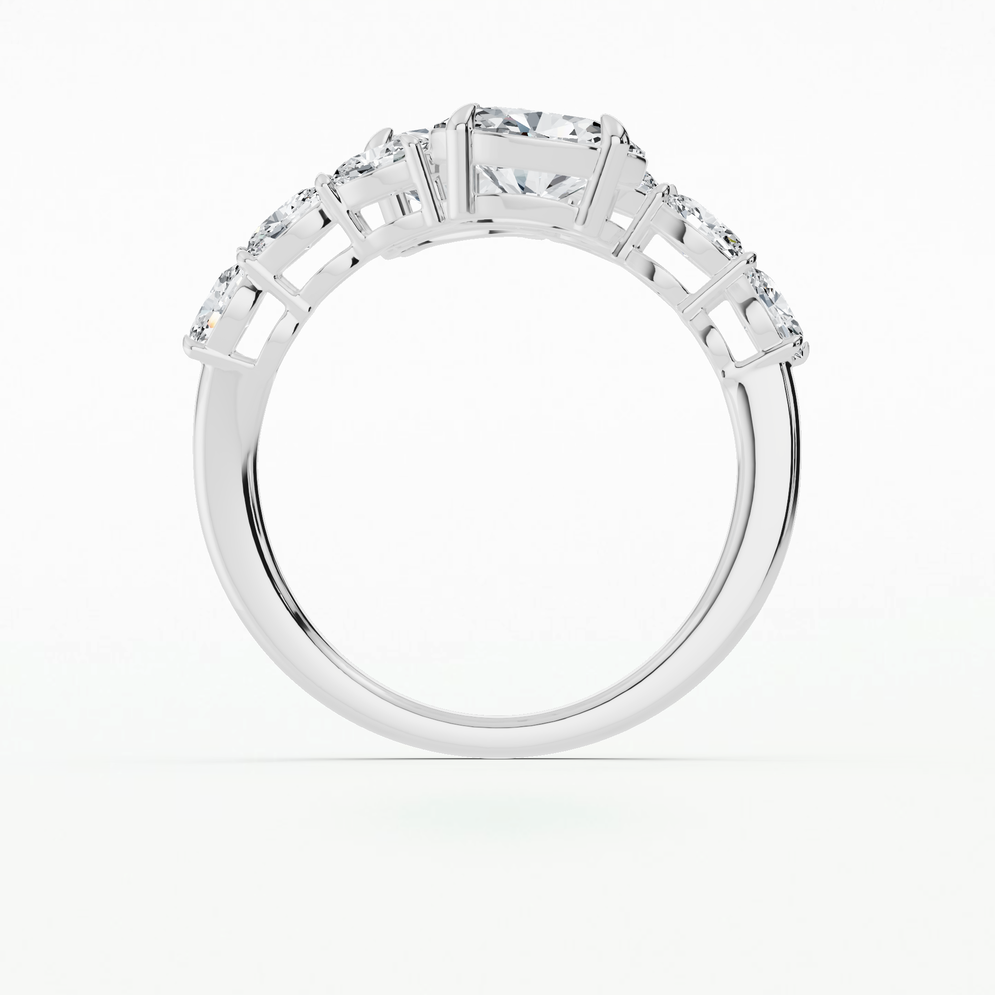 Studded Detour Ring-Oval