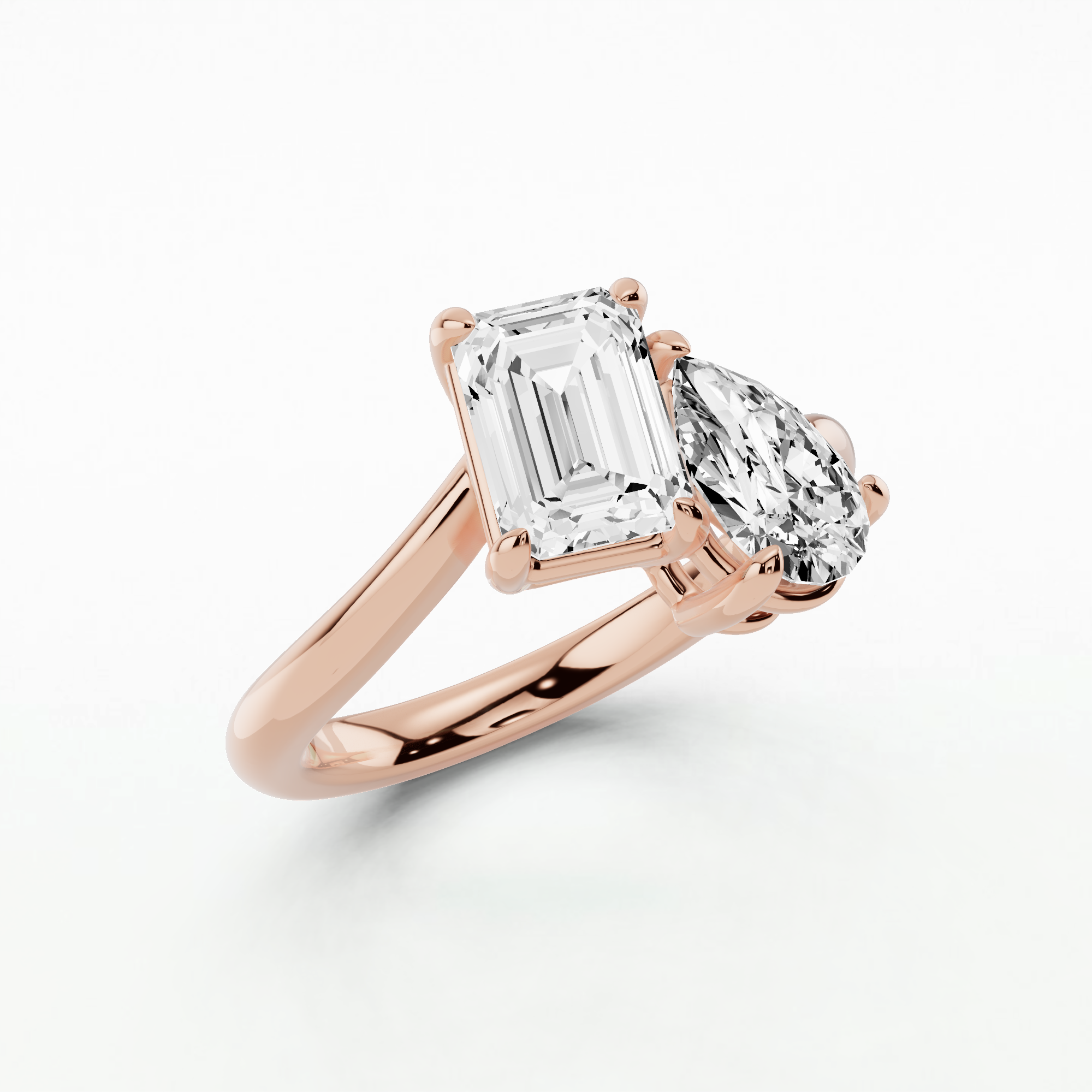 U&I Emerald and Pear Fashion Ring-Multi Stone