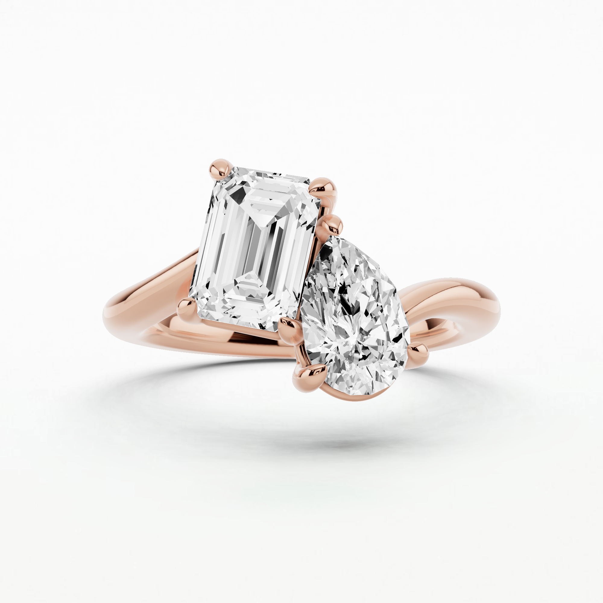 U&I Emerald and Pear Fashion Ring-Multi Stone