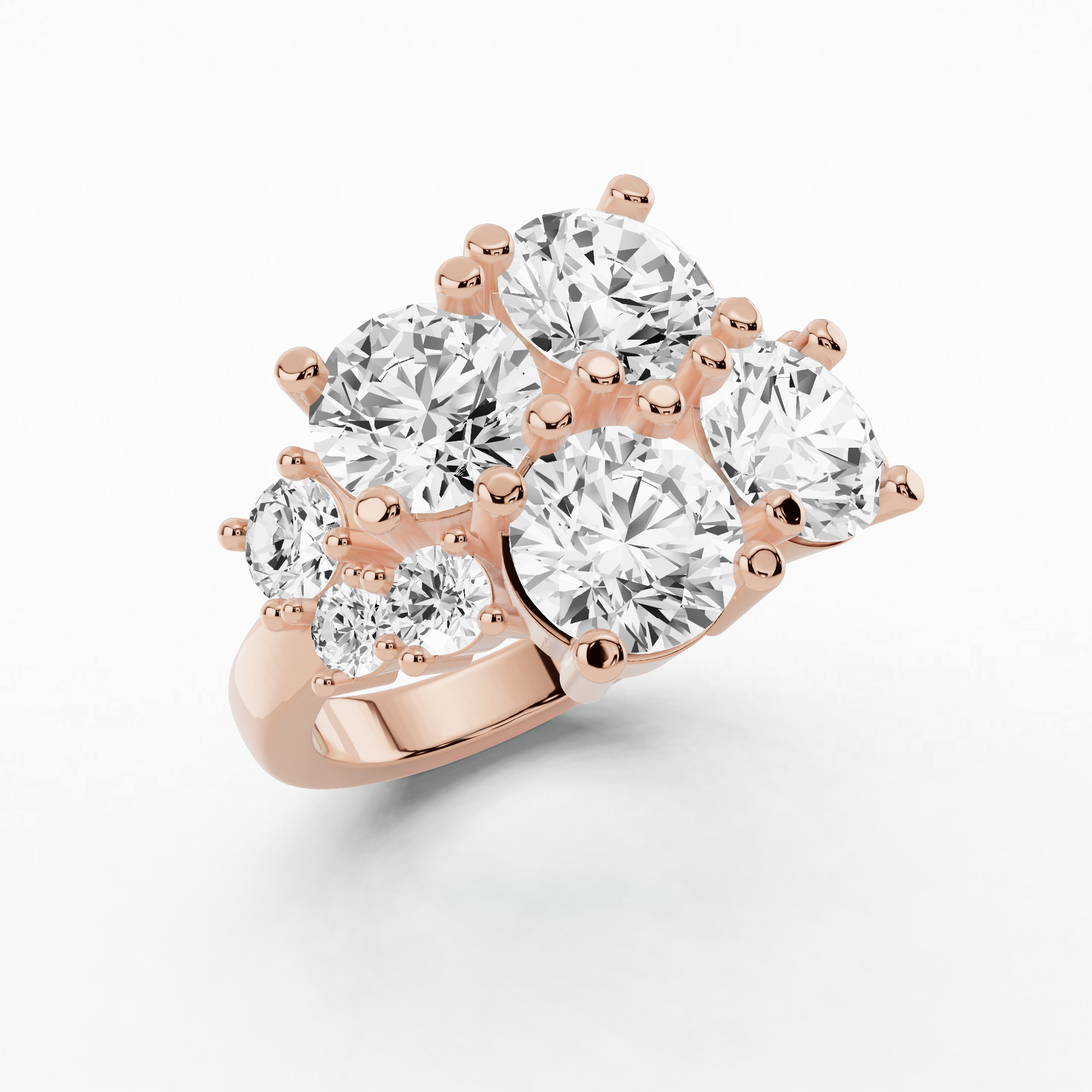 Viola Corsage Fashion Ring-Round