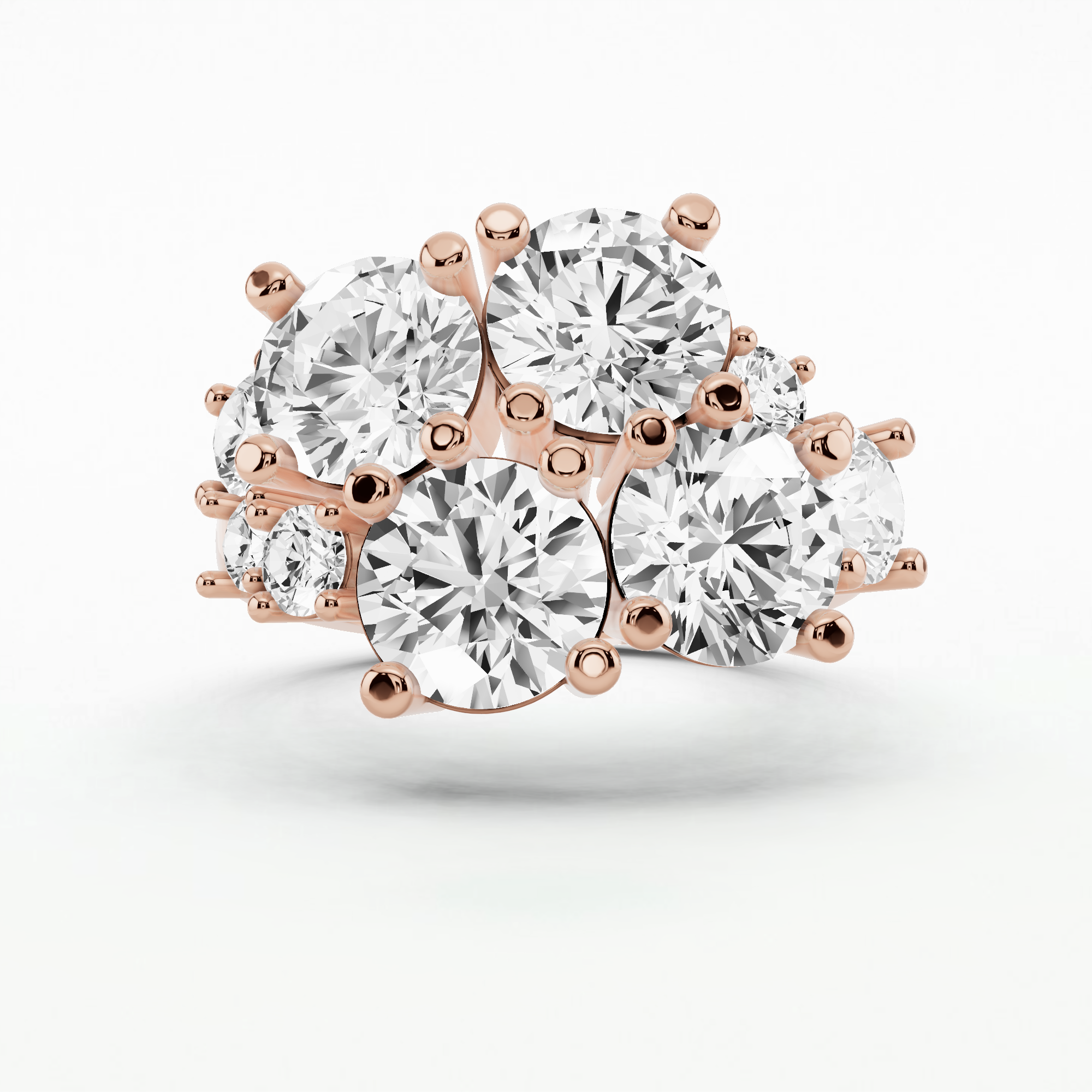 Viola Corsage Fashion Ring-Round
