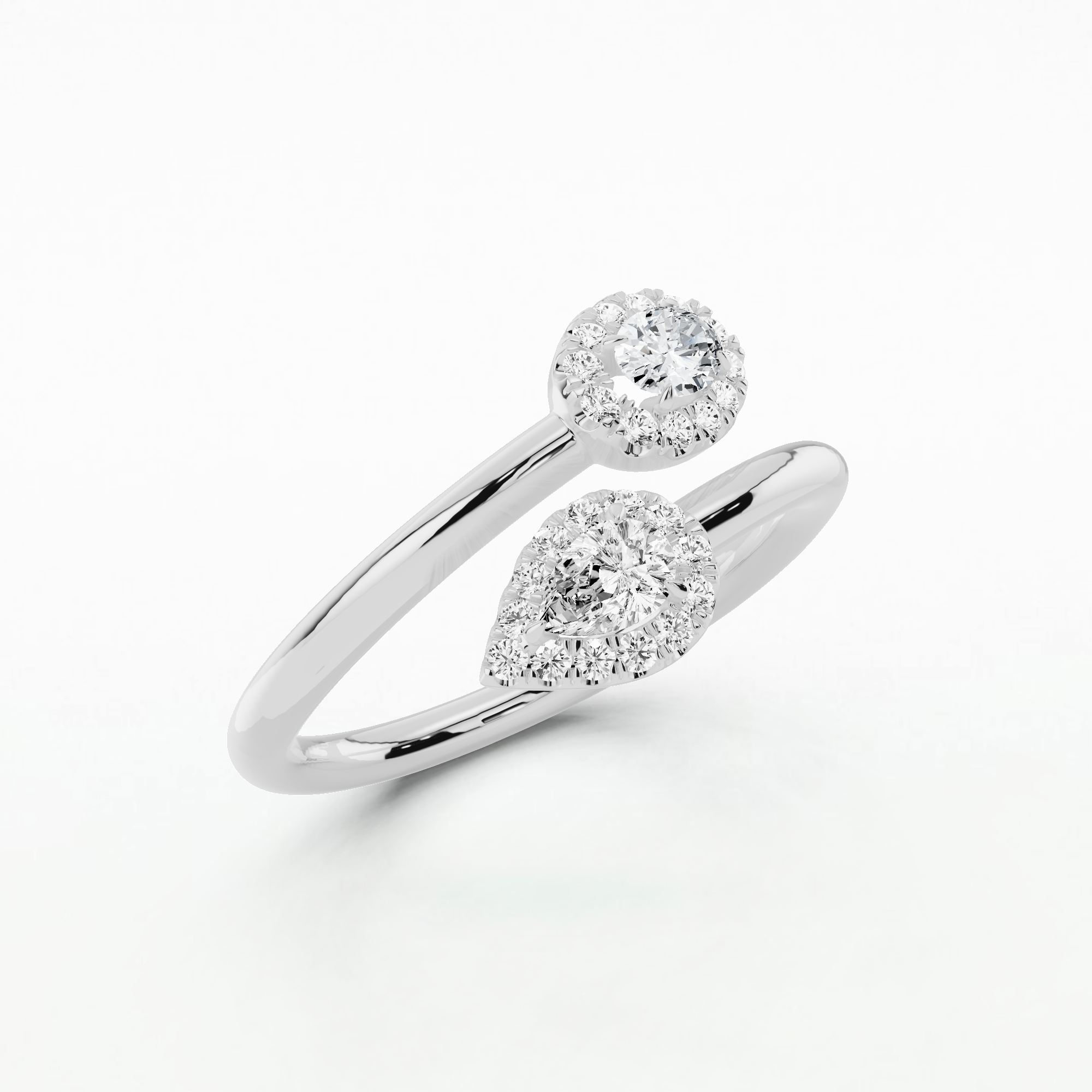 Virgo Two station bypass ring -Multi Stone