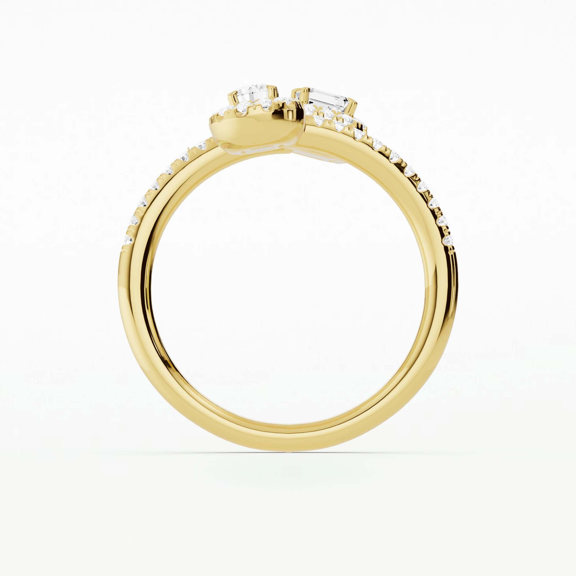 U&I Halo Studded Fashion Ring-Multi Stone