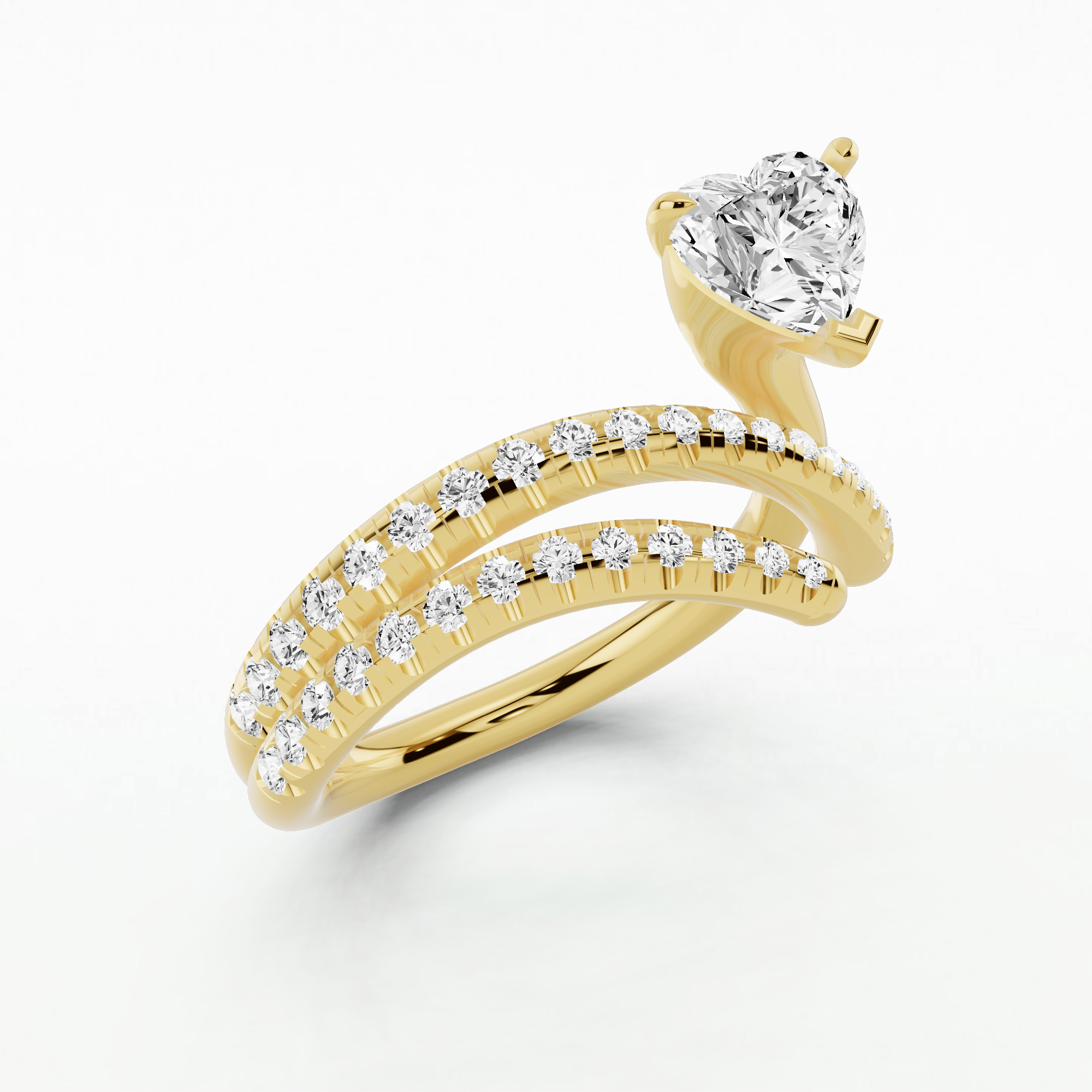 Clawed Heart Fashion Ring 
-Heart