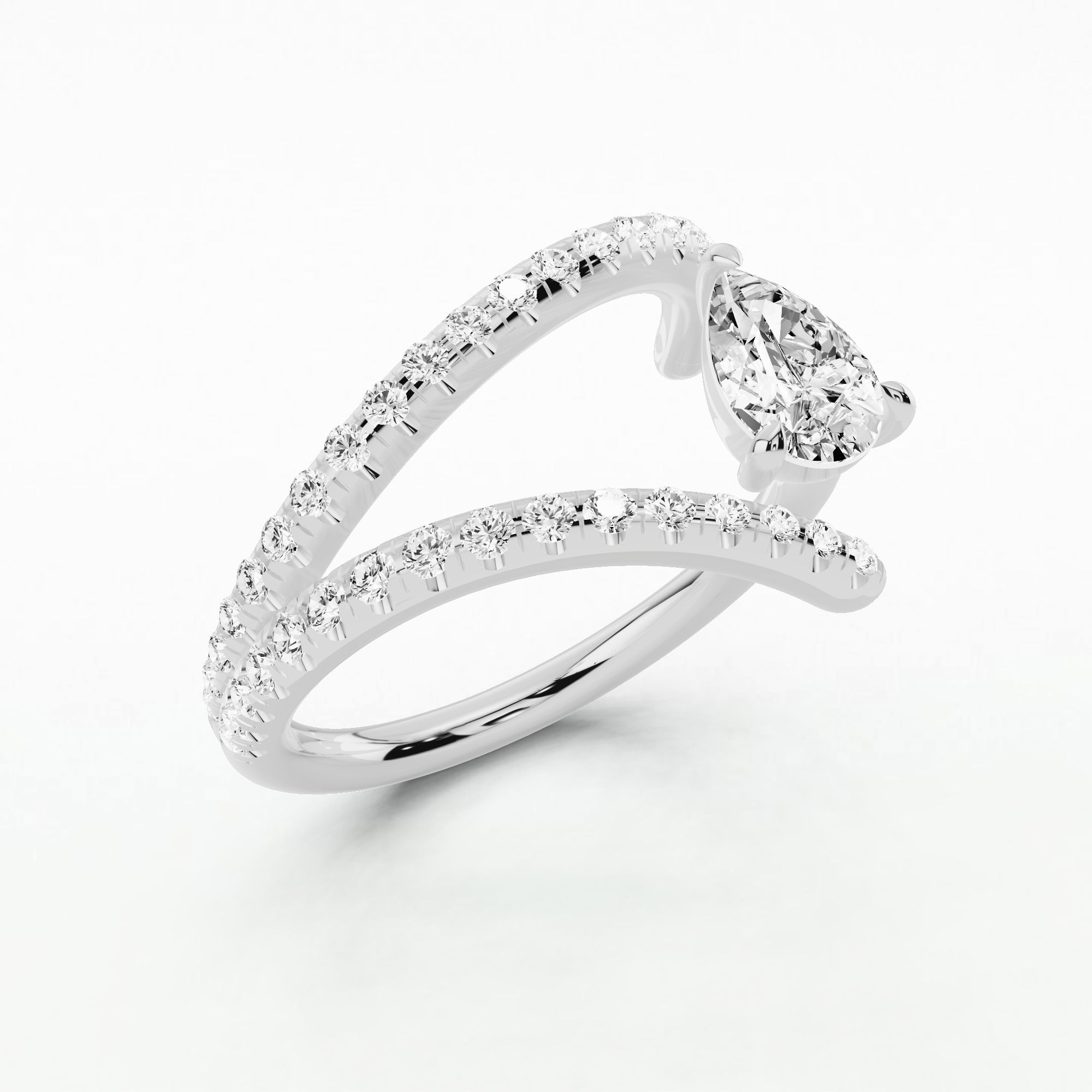 Dew Drop Fashion Ring-Pear