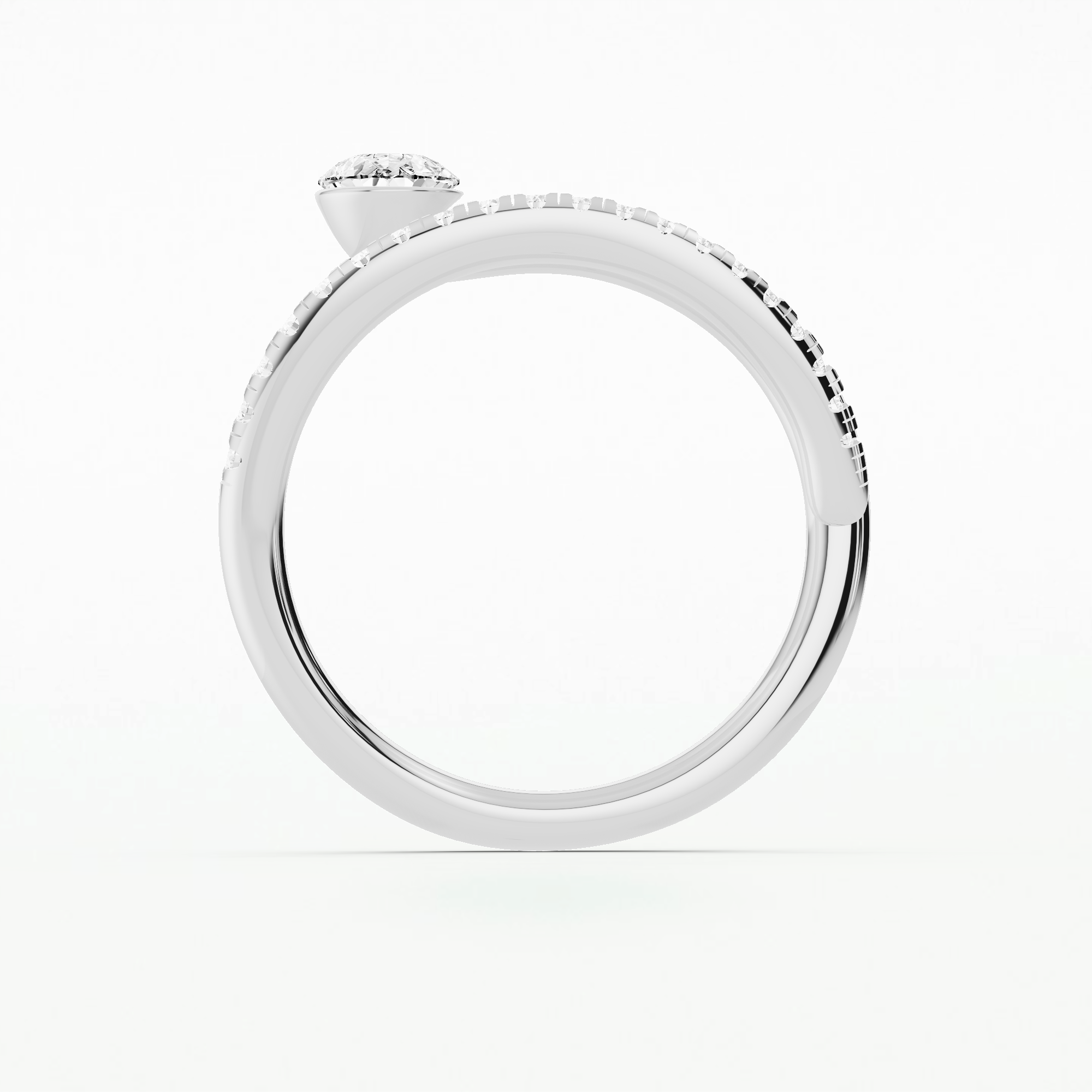 Twisted Drop Fashion Ring-Pear