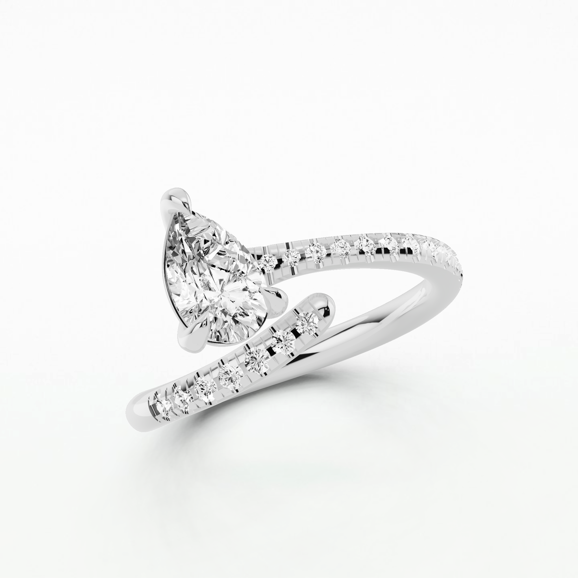 Drop Claw Fashion Ring-Pear