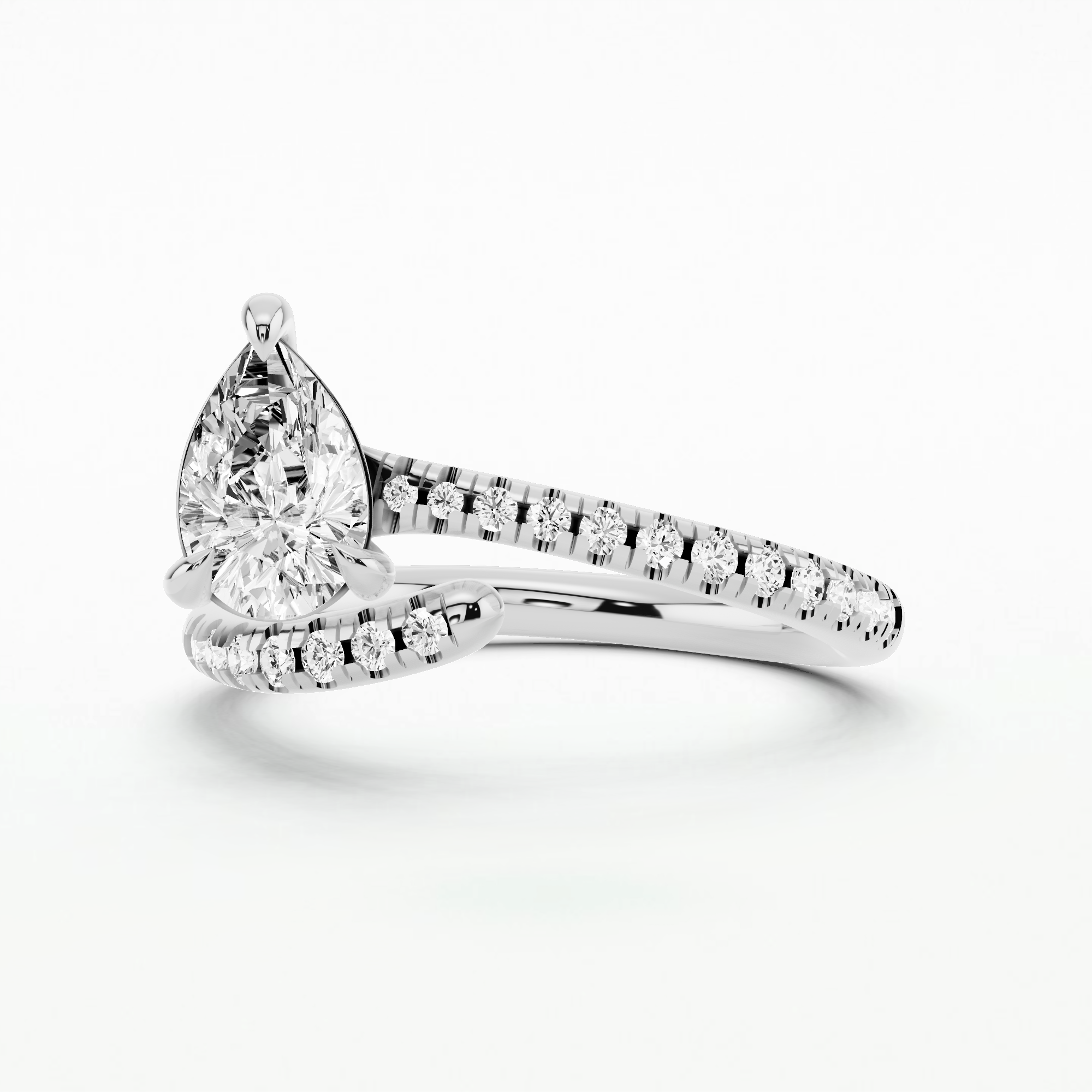 Drop Claw Fashion Ring-Pear