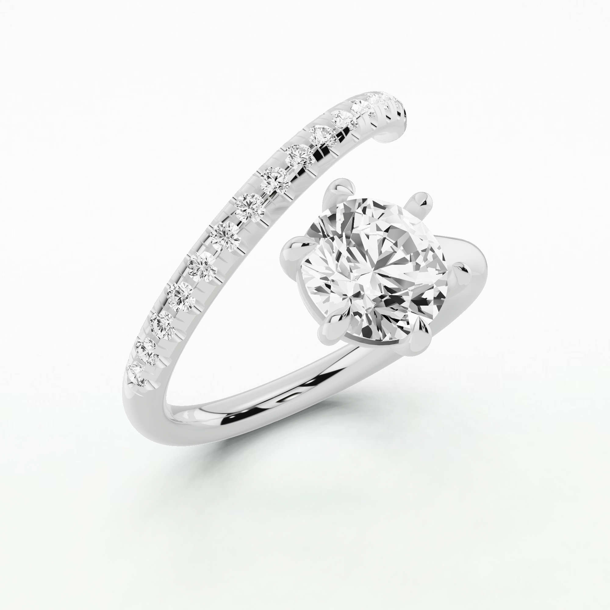 Atoiles Prong Fashion Ring-Round