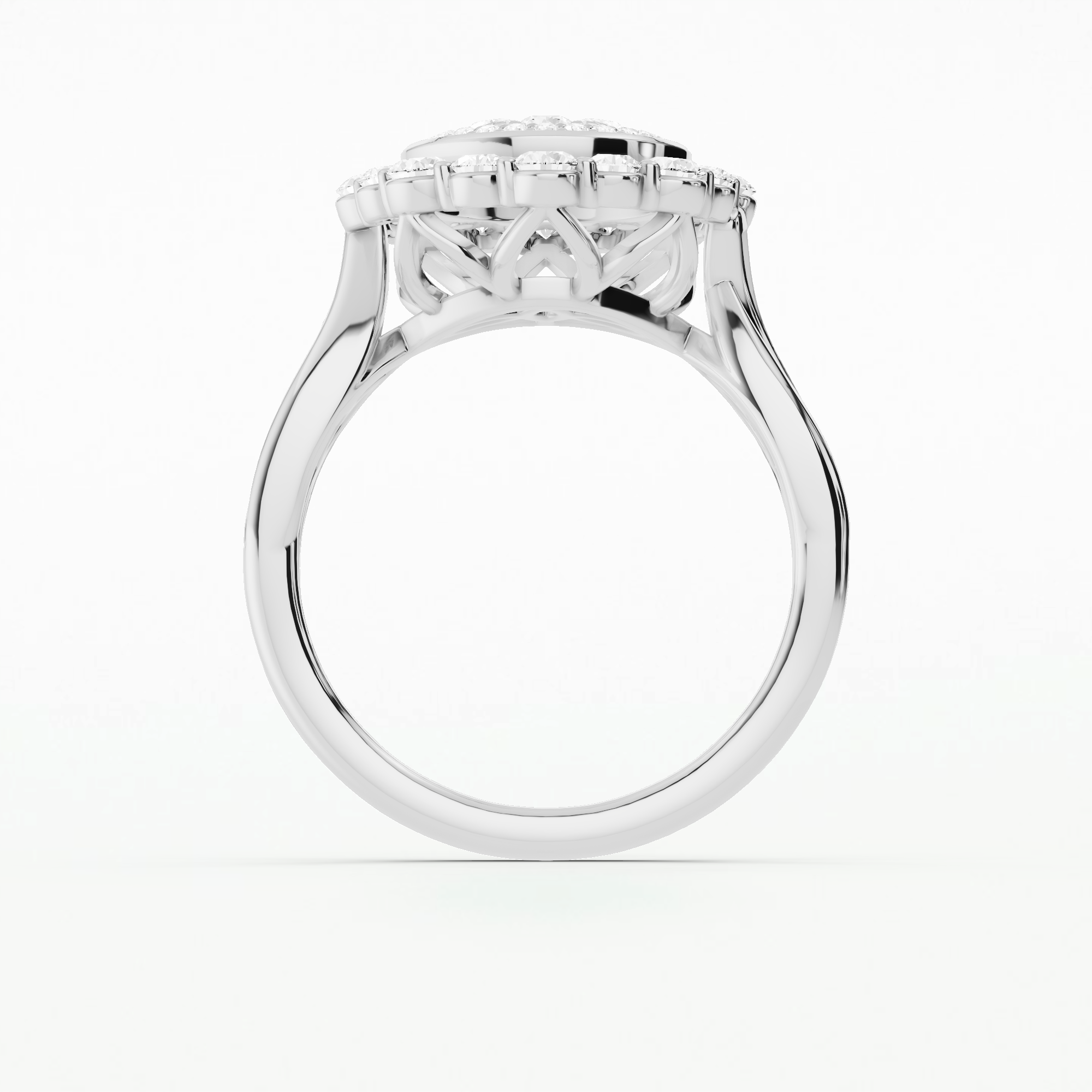 Stellar Bloom Circle Ring -