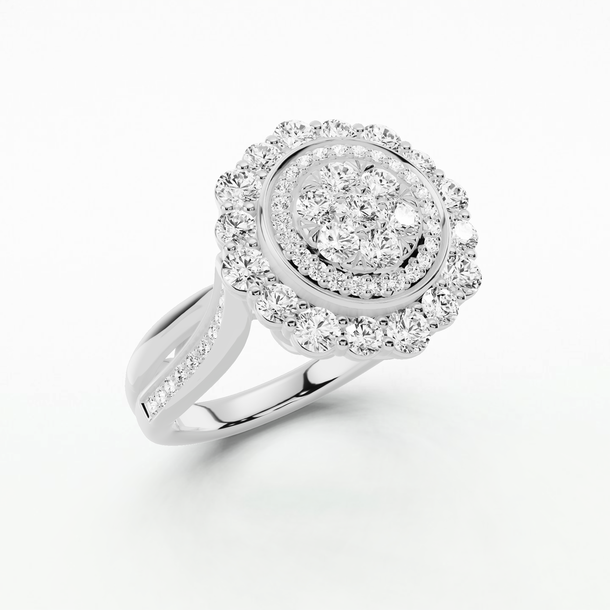 Stellar Bloom Circle Ring -