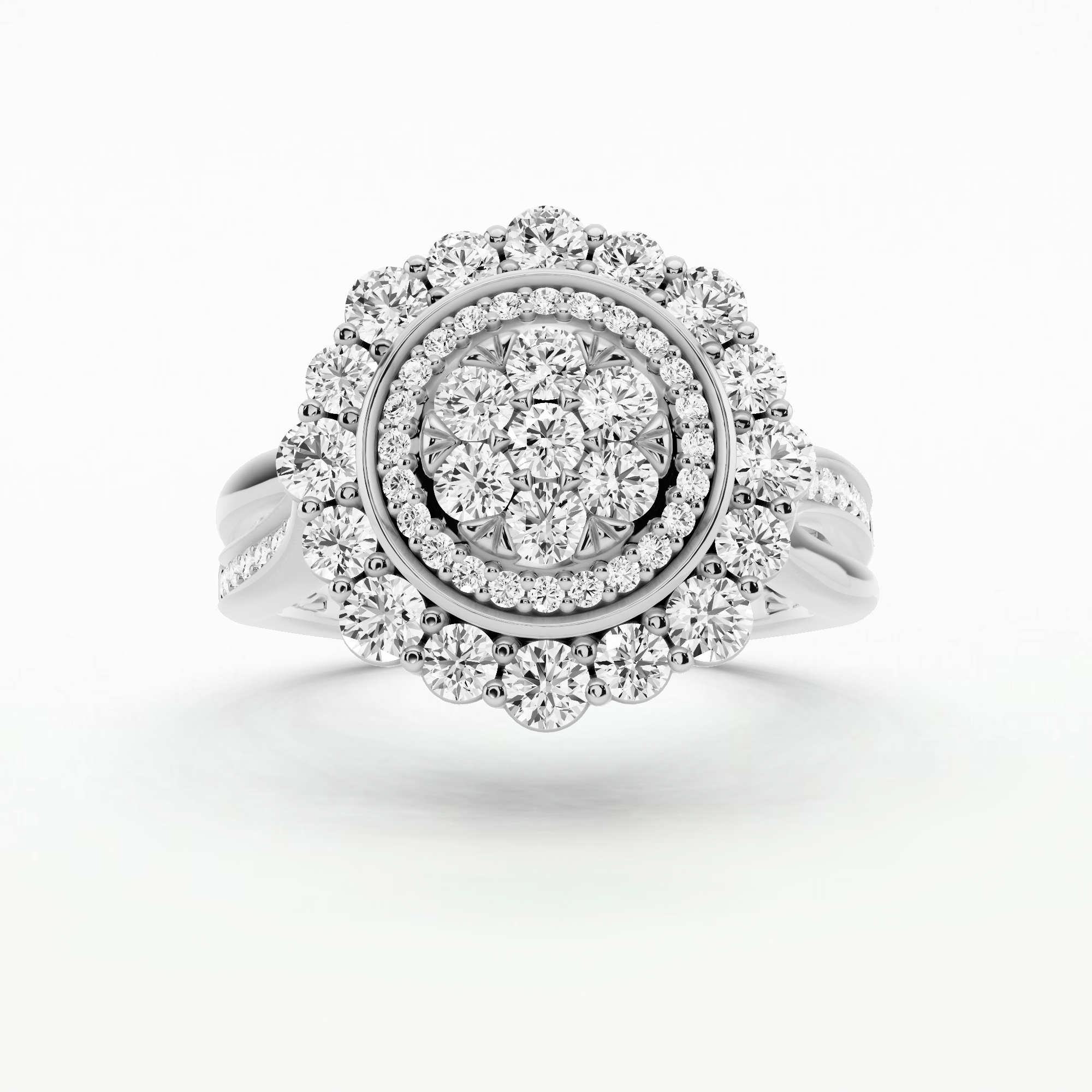 Stellar Bloom Circle Ring -
