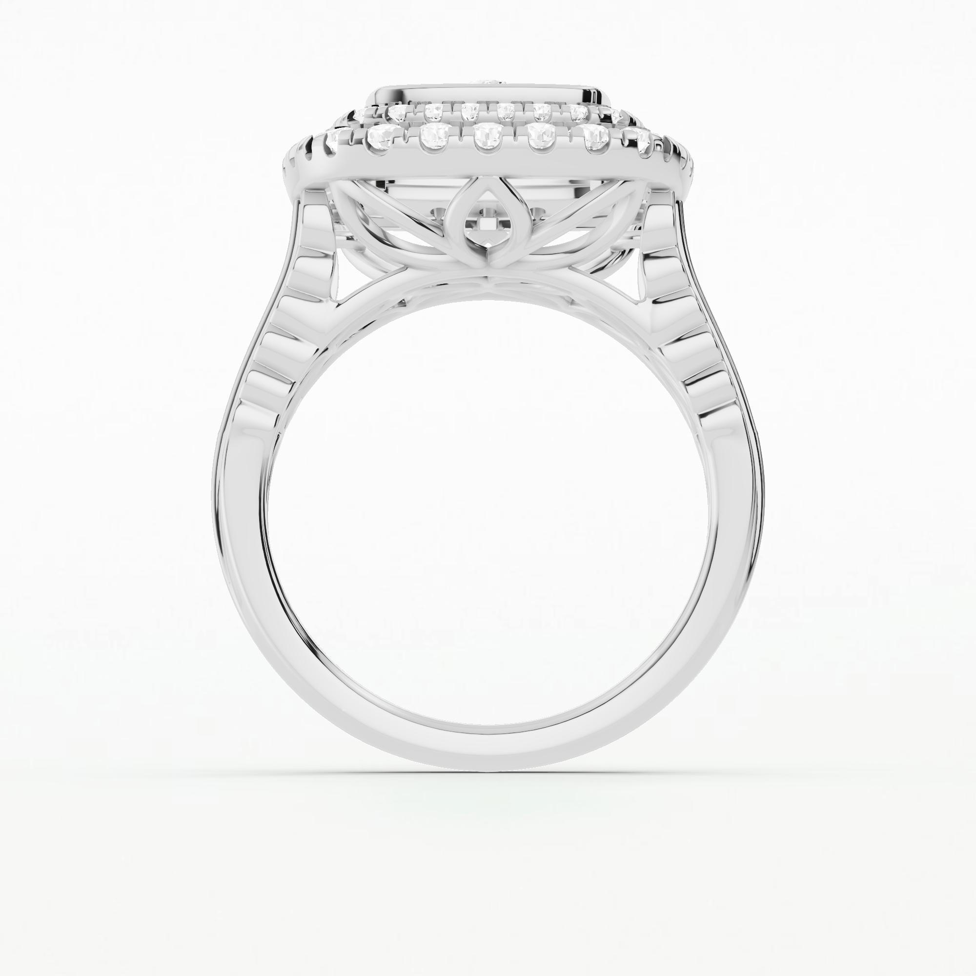 Regalia Square Cluster Ring-Multi Stone